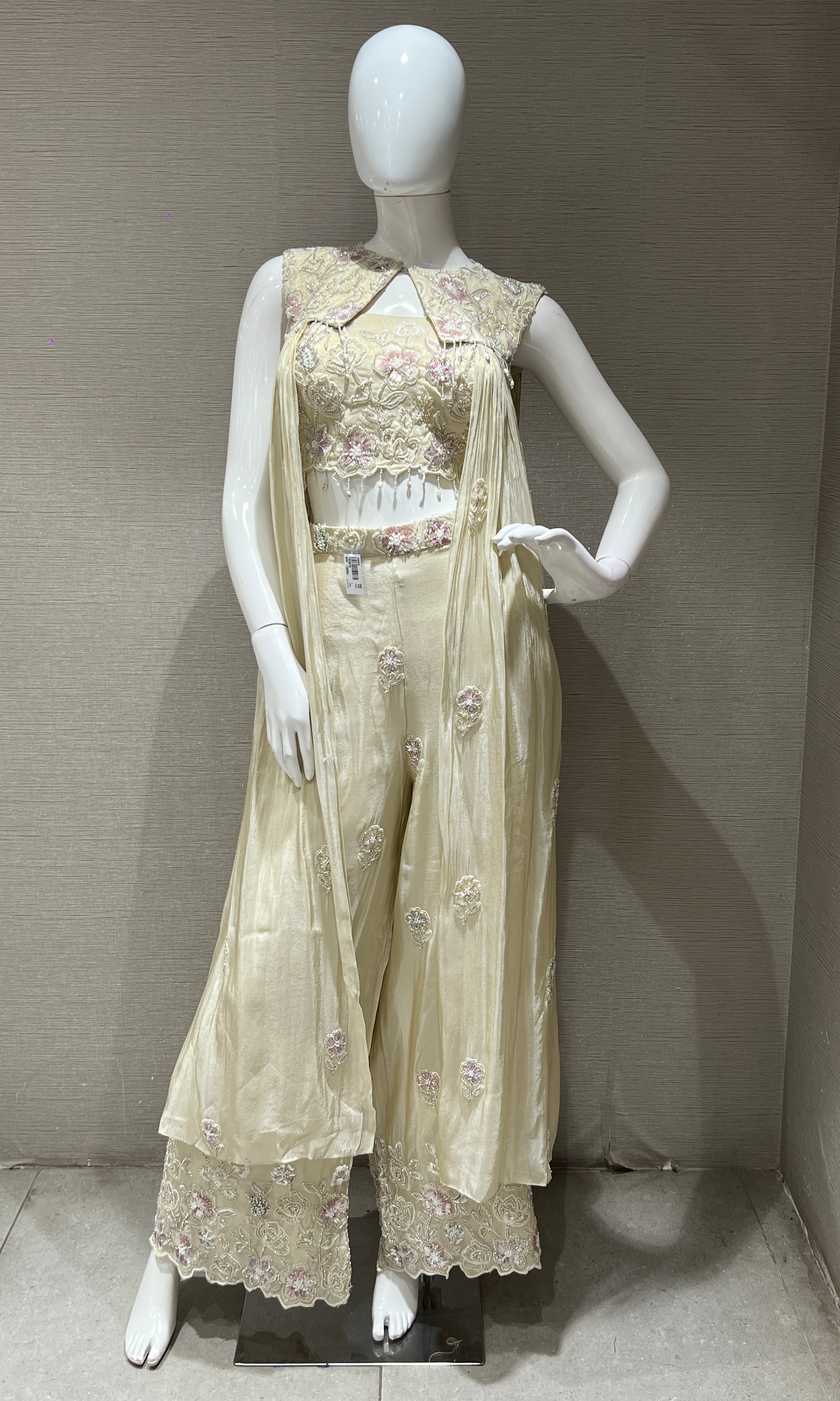 Half white Indo western dress