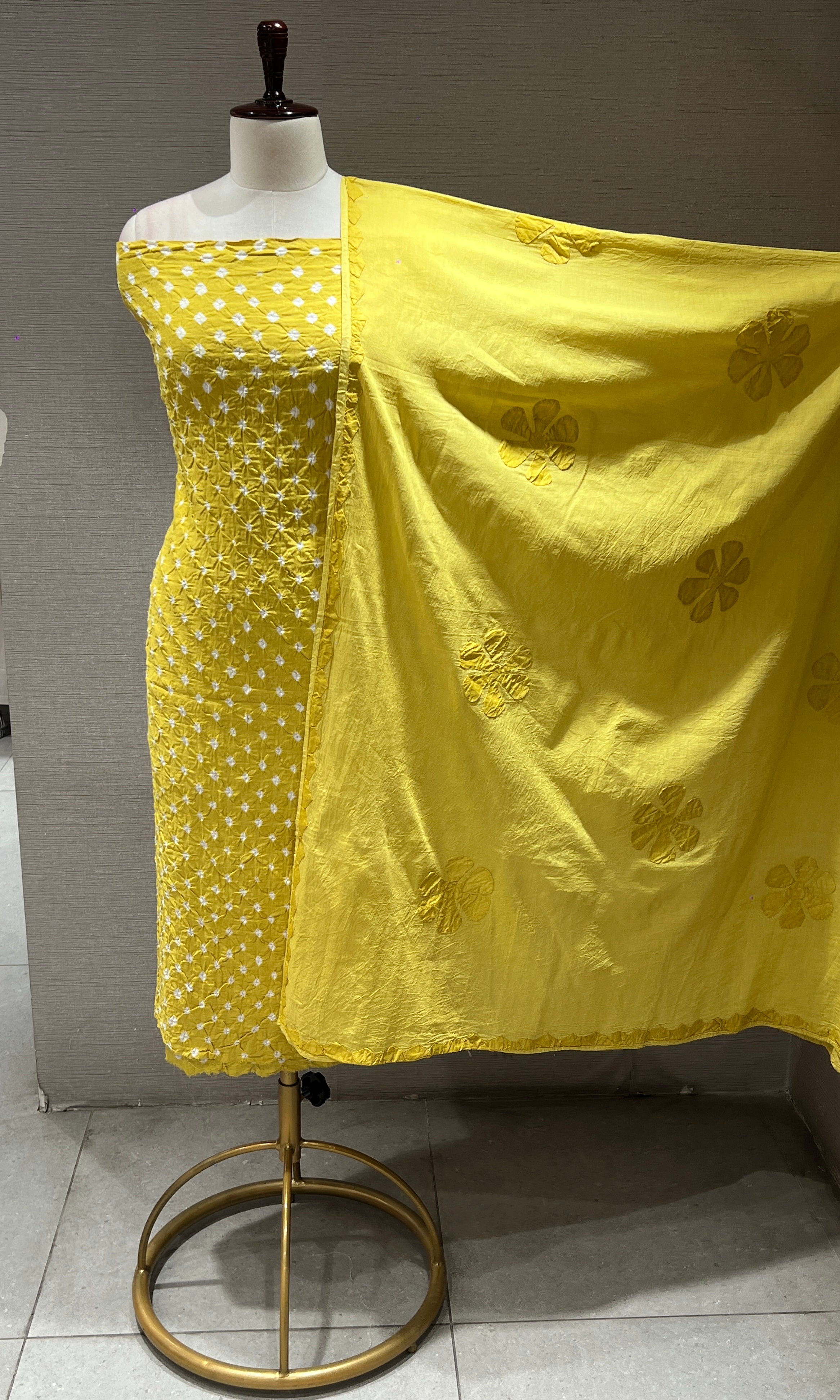 Yellow dress material