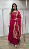 RANI Magenta Embroidered Anarkali Gown Set