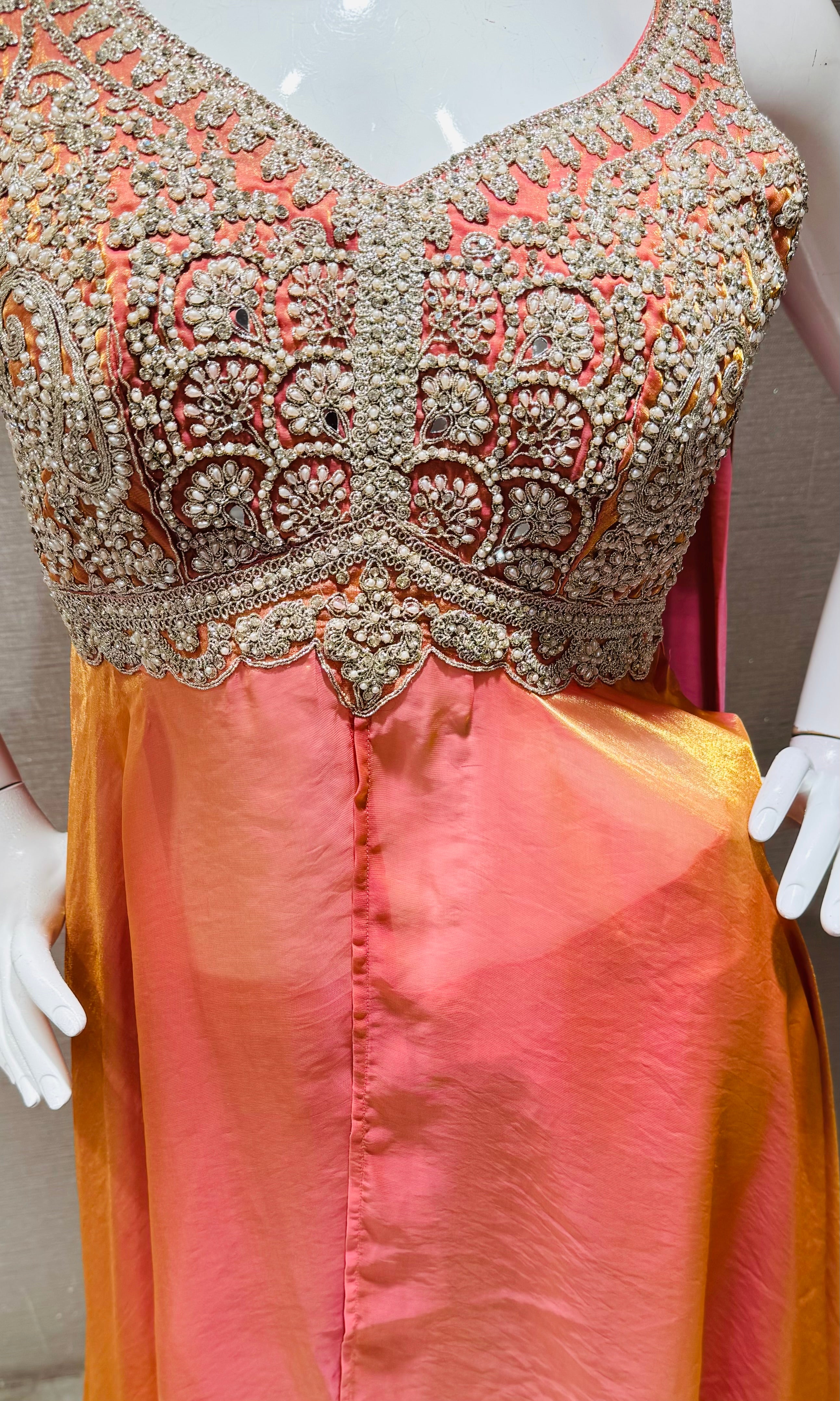 Rust Shimmer Tissue Palazzo set