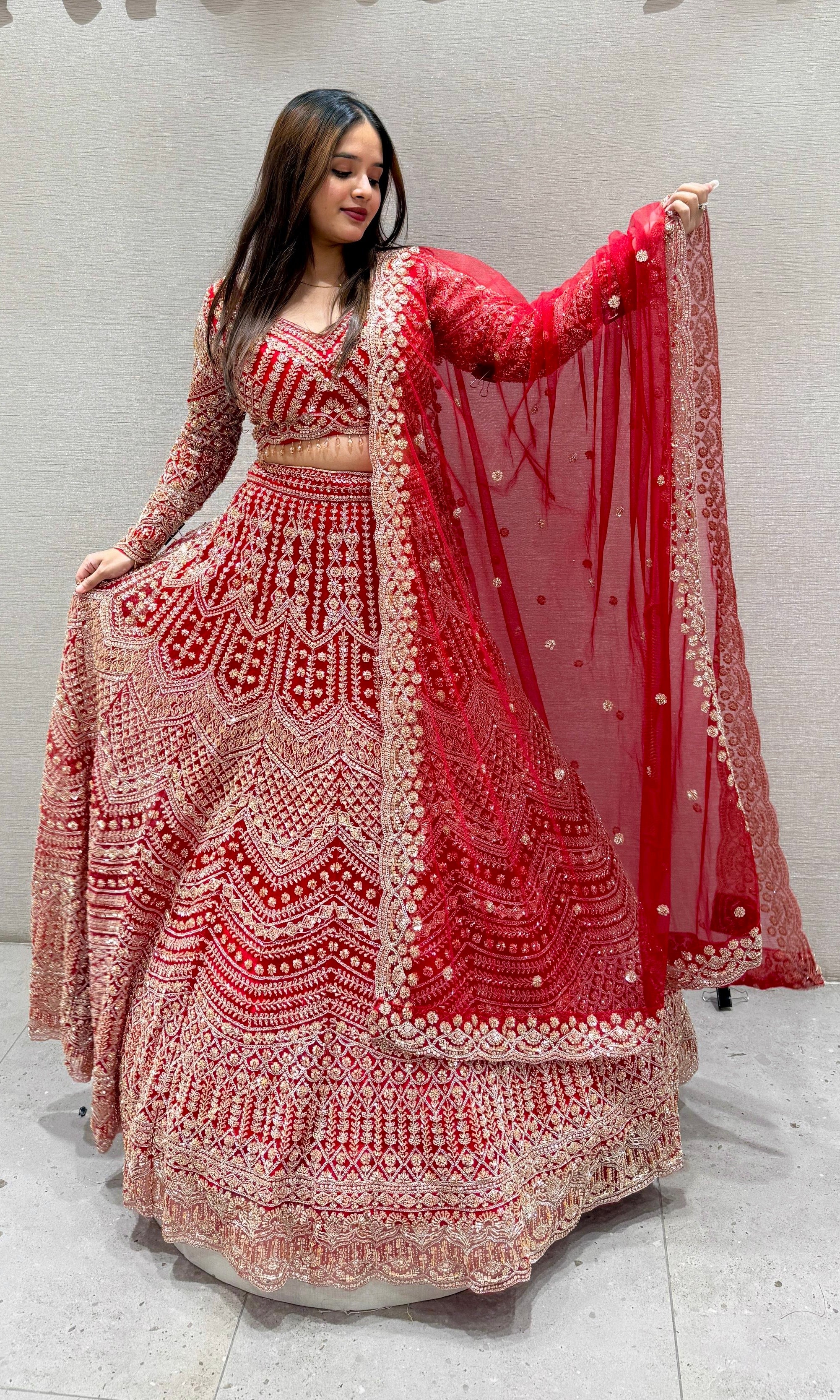 Red Lehenga