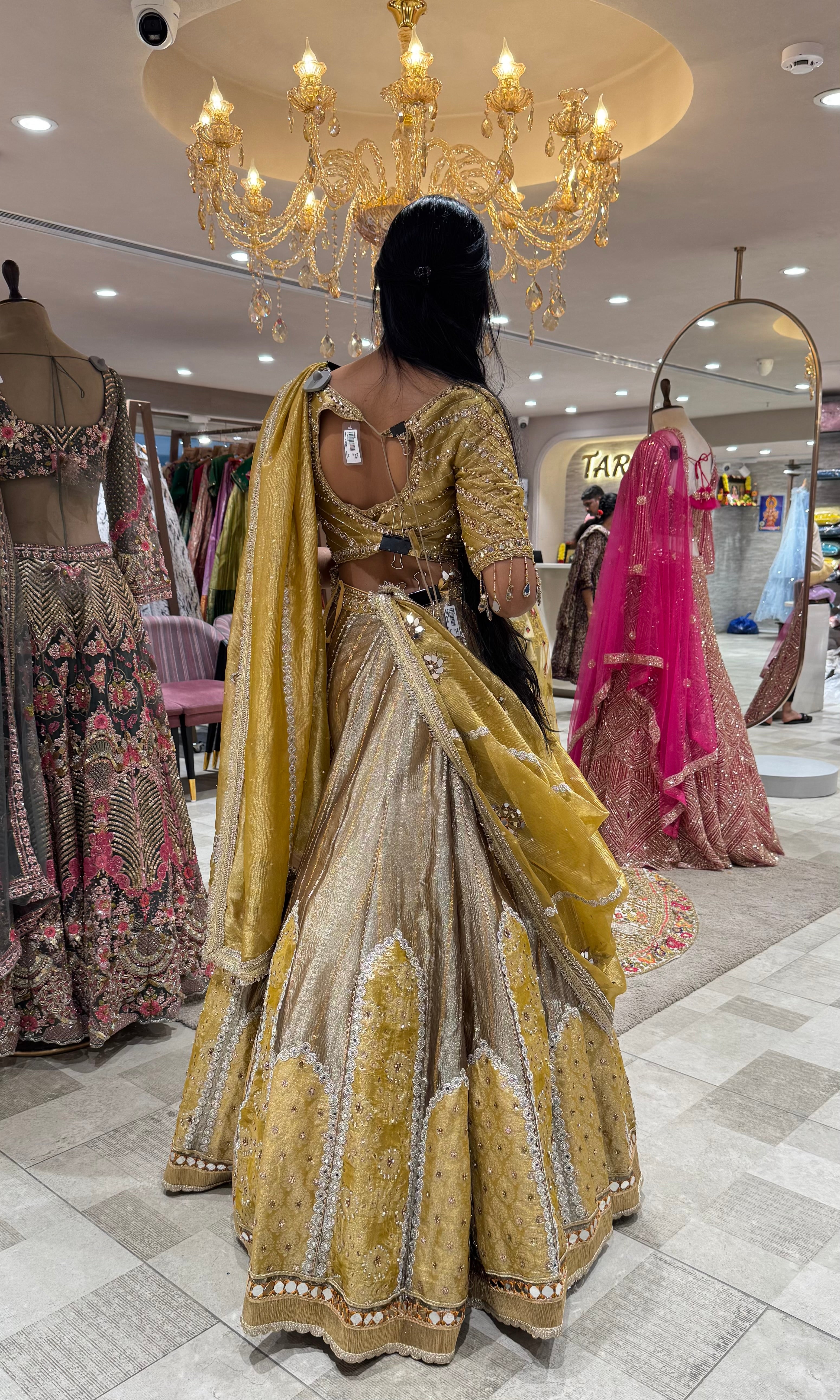 GOLDEN EMBROIDERED LEHENGA