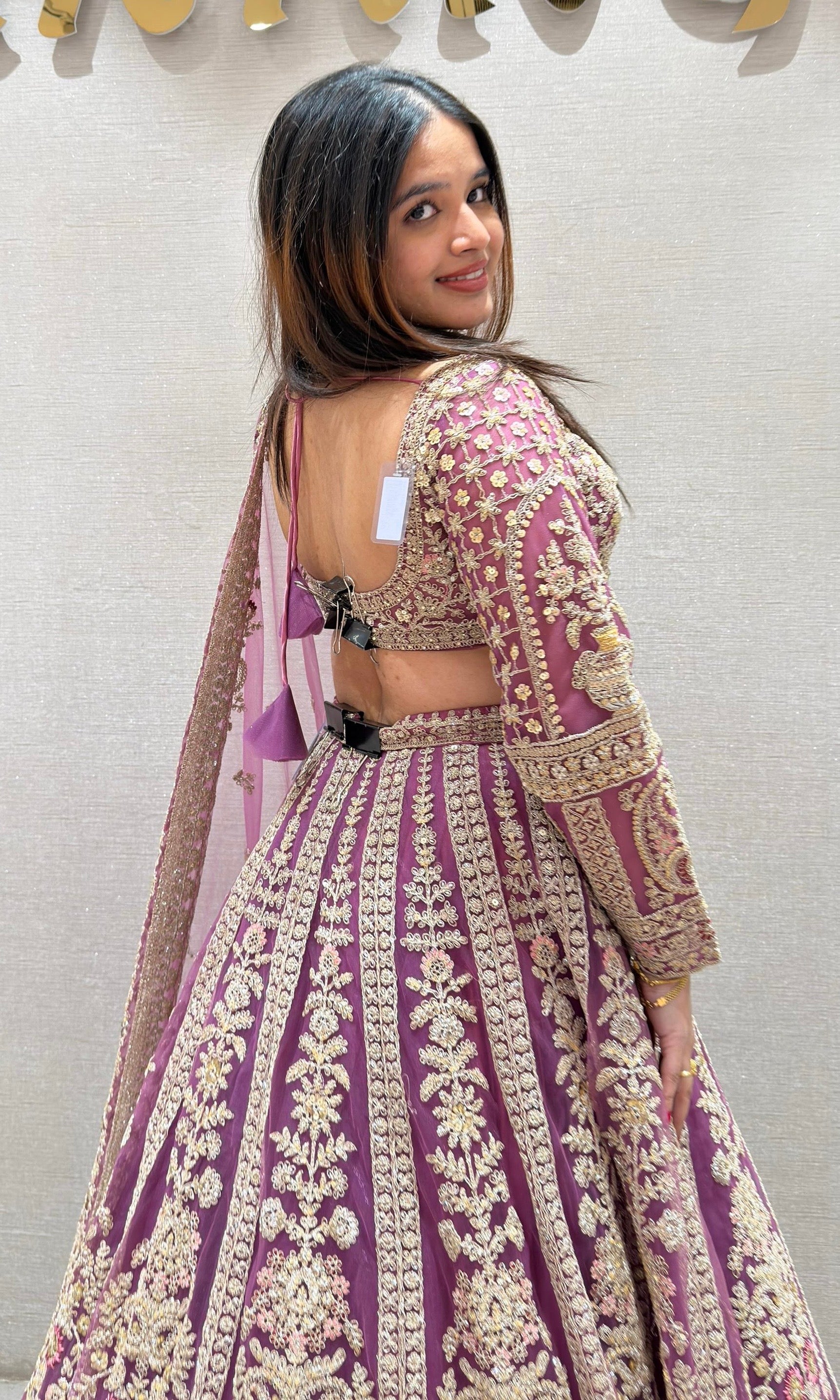 Light purple INTRICATE EMBROIDERED LEHENGA