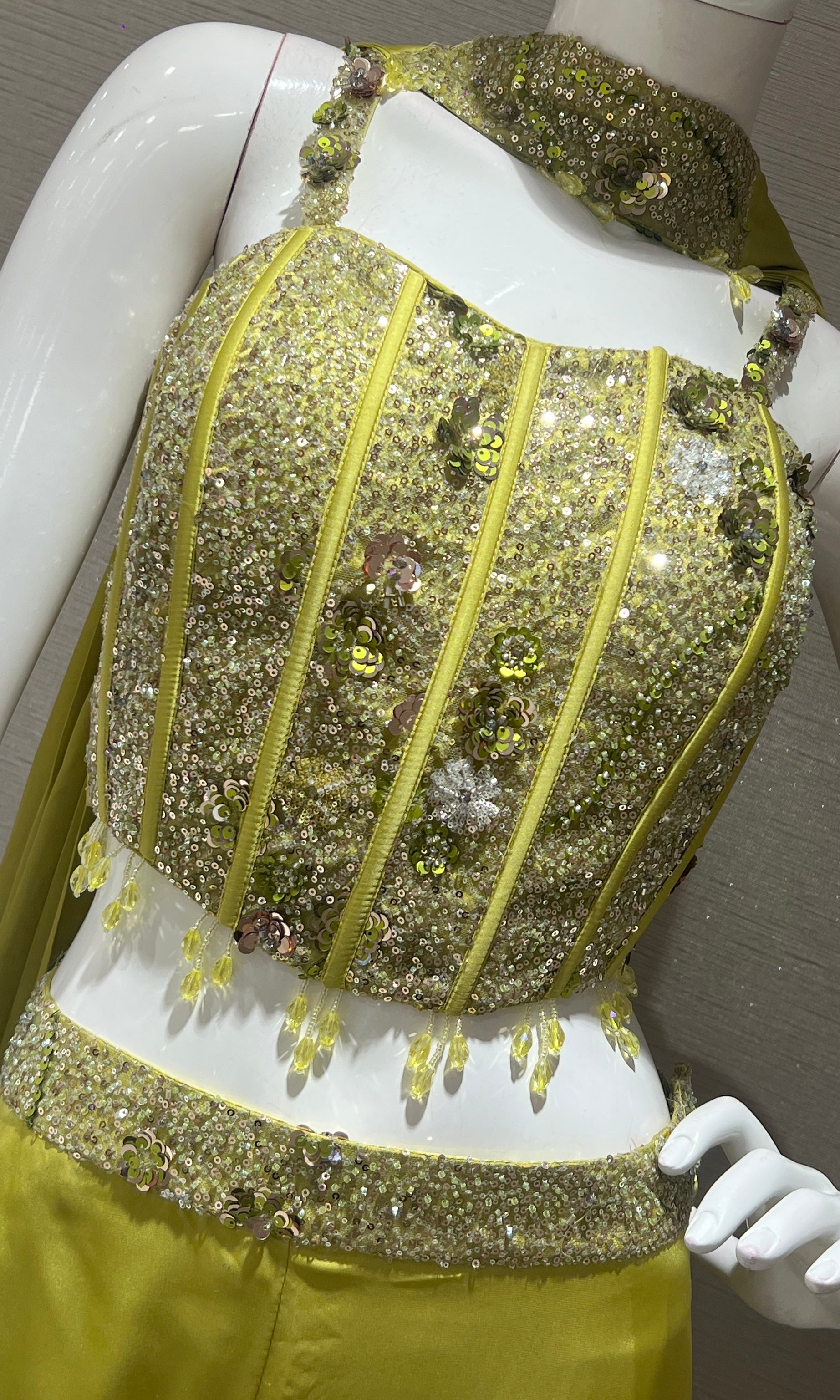 Light Green palazzo with corset blouse