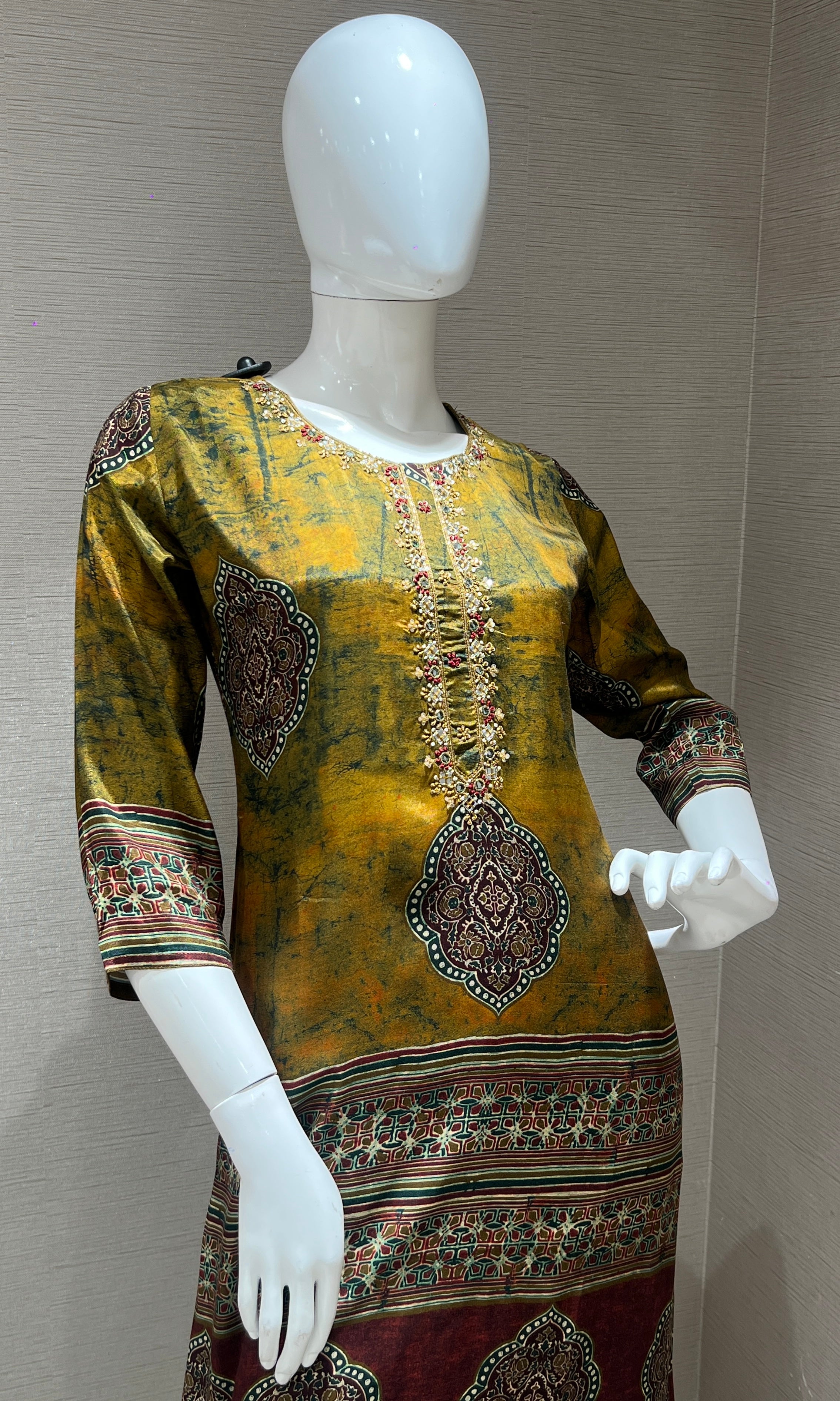 Mehandi green Kurti top