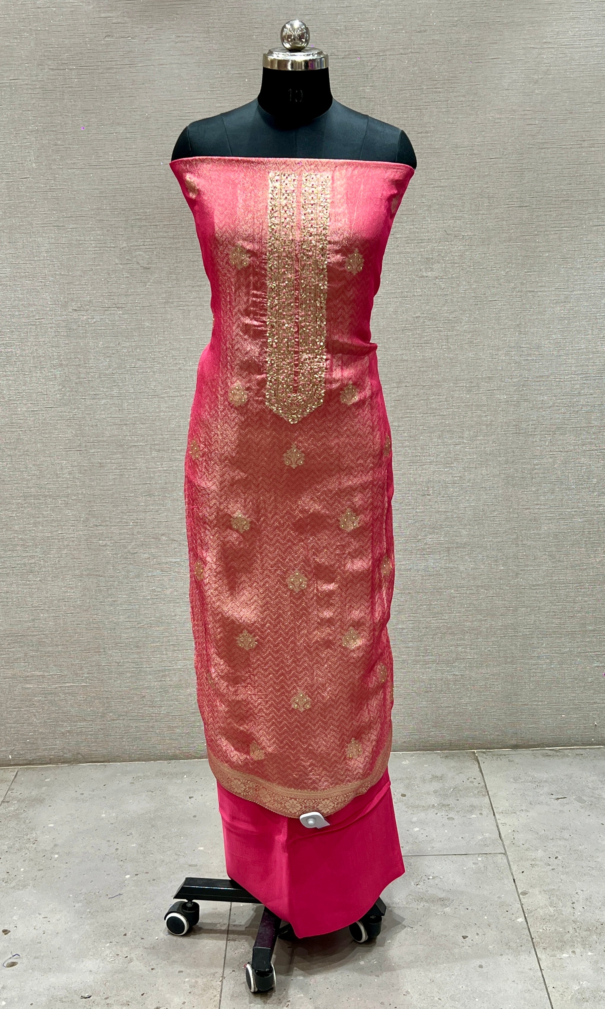 rose Pink dress material