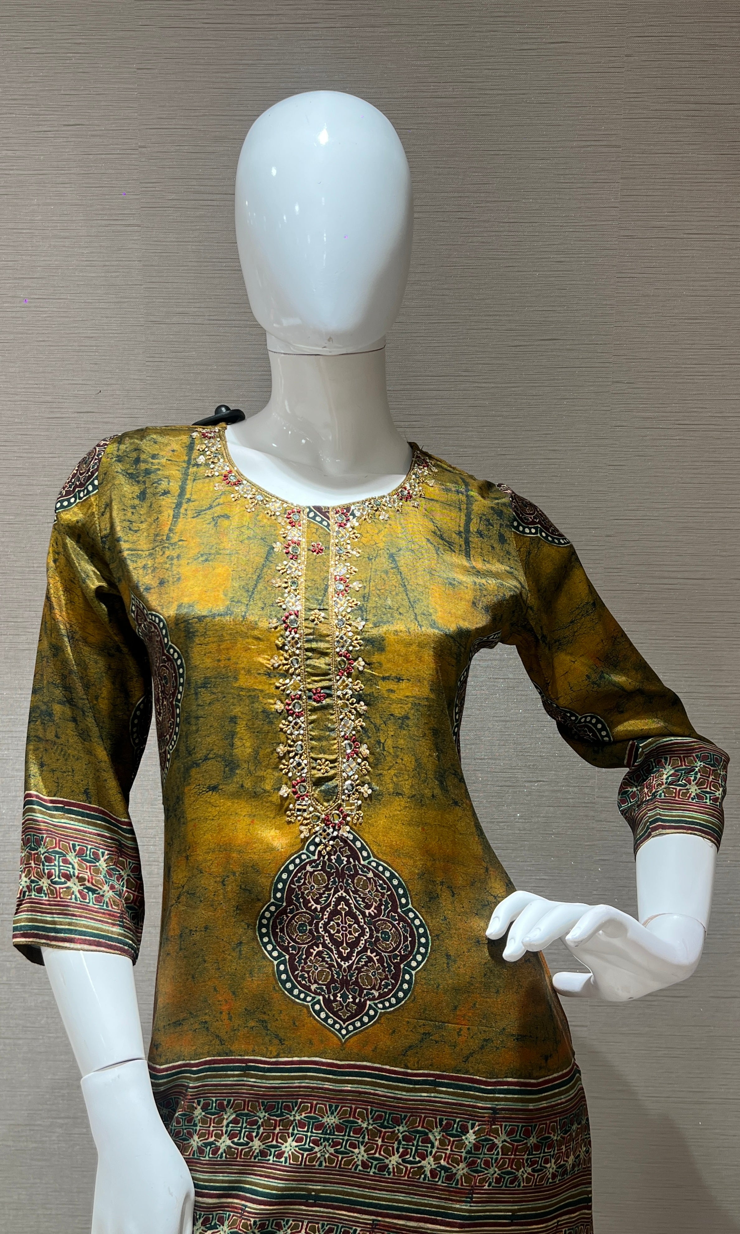 Mehandi green Kurti top