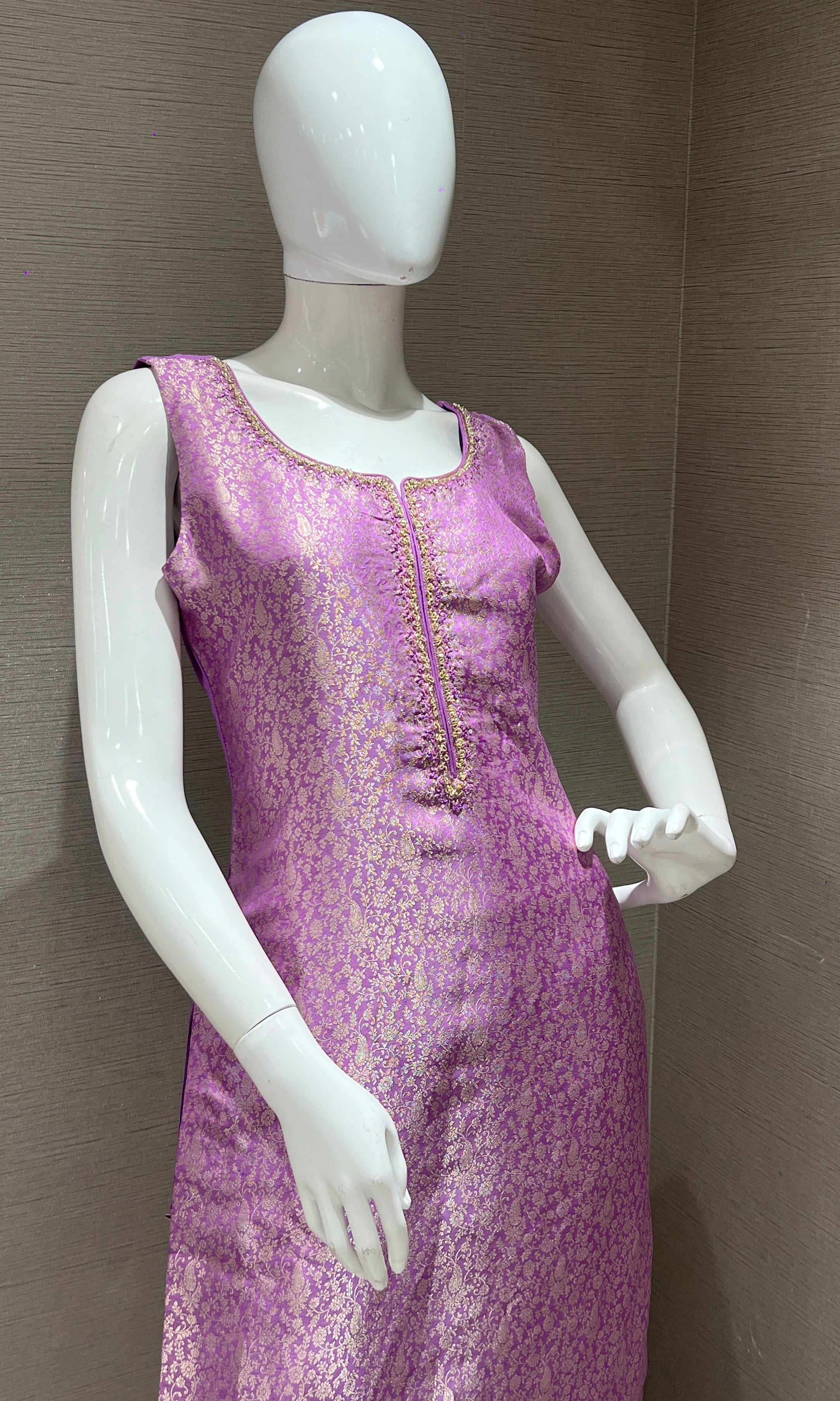 Light purple Brocade Kurta Set