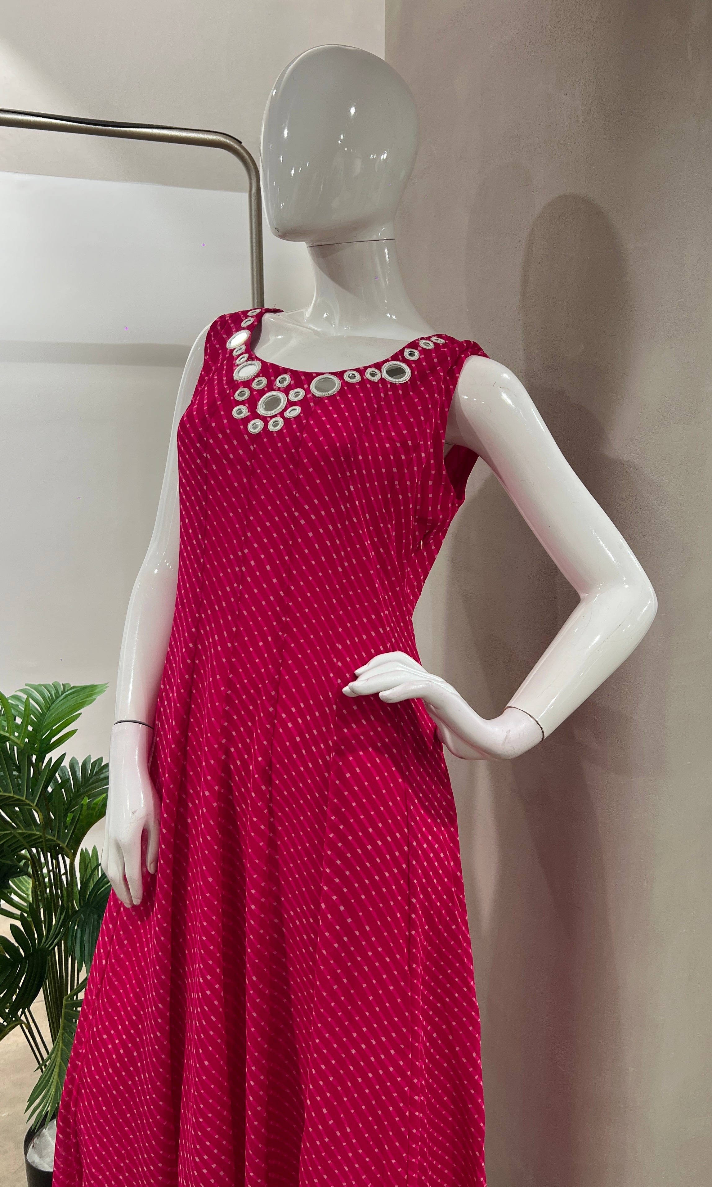 PINK ETHNIC ANARKALI TOP
