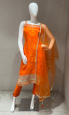Orange and Gold Embroidered kurta set