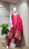 Pink embroidered kurta set