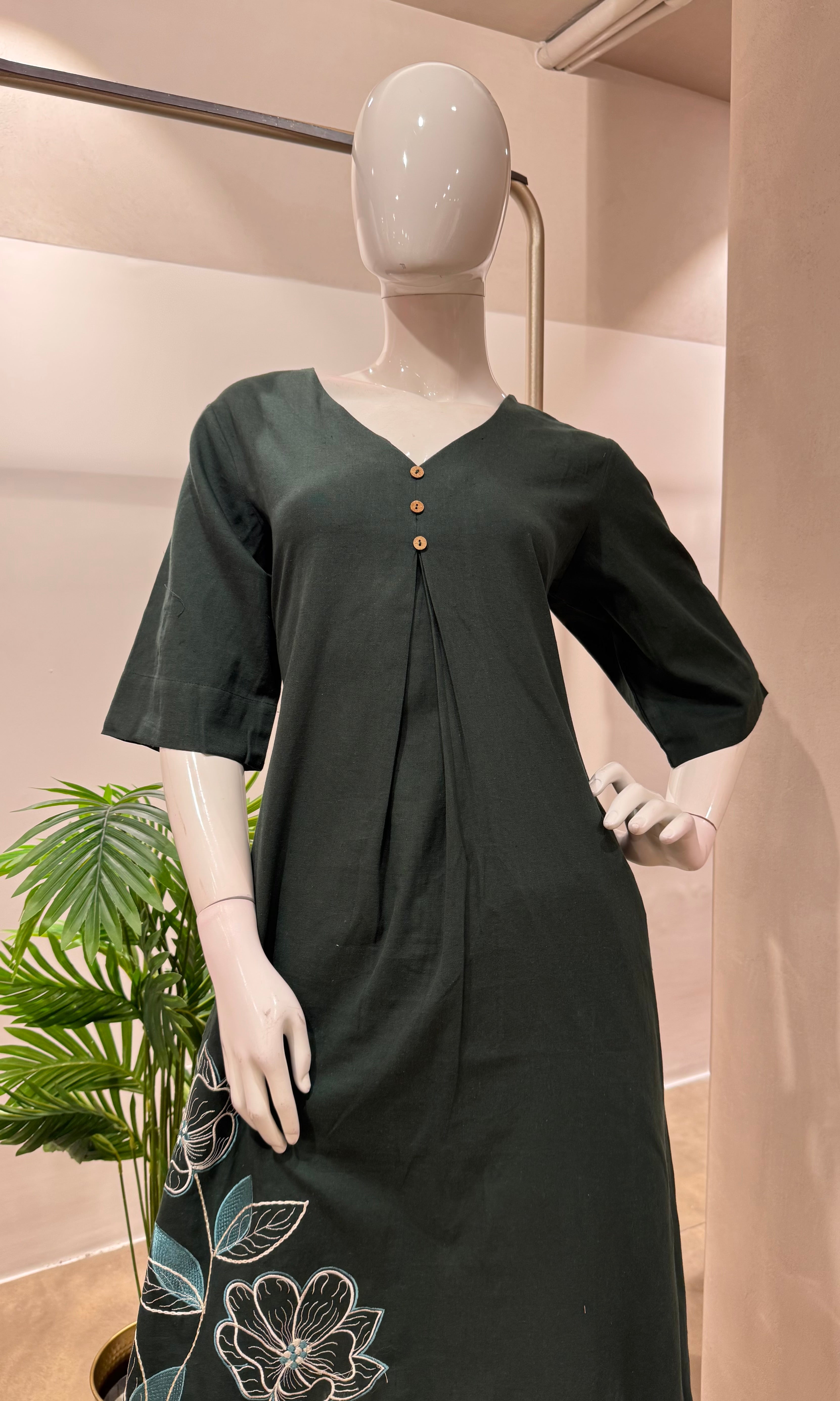 GREEN floral kurti top