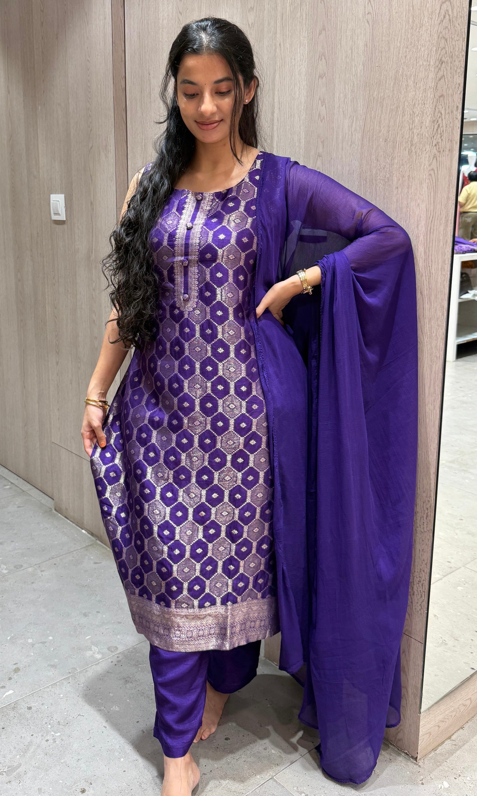 Purple kurta set