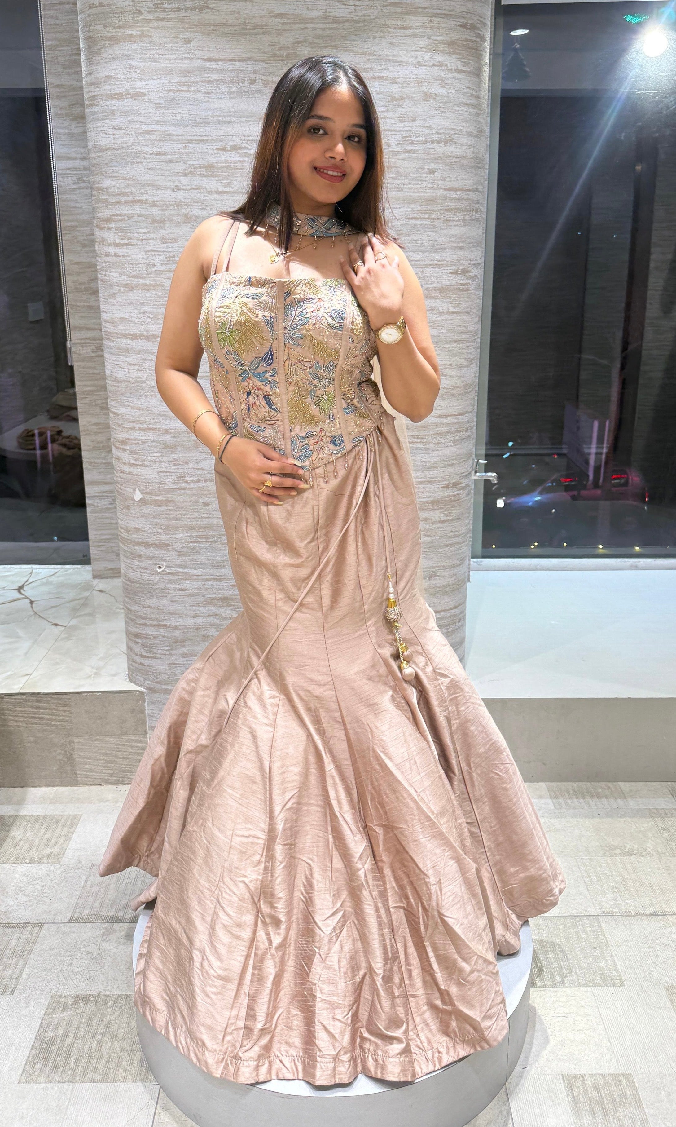 MERMAID LEHENGA WITH CORSET BLOUSE