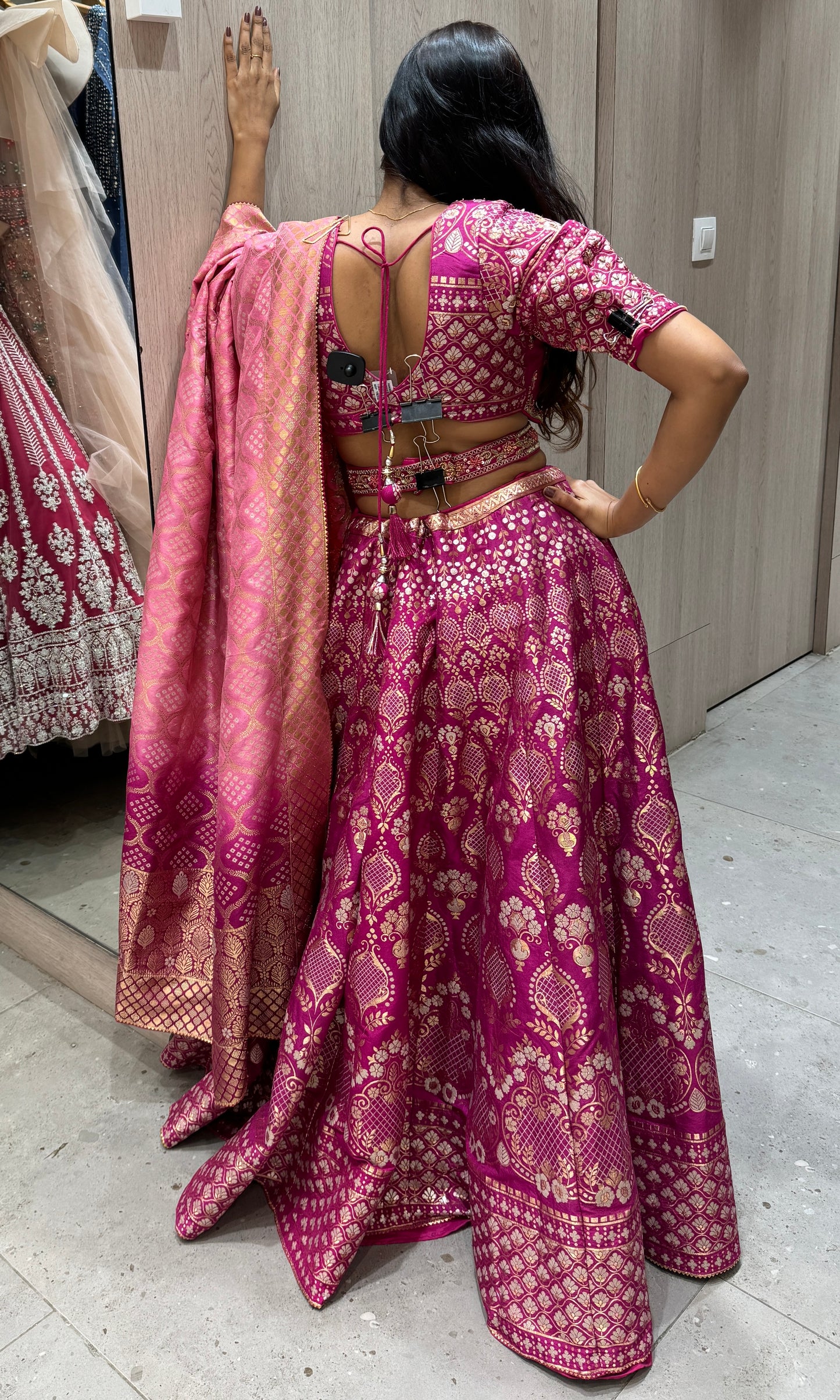 🌺Pink Lehanga with Banarasi dupatta 🌺