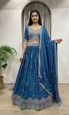 RAMA Faux Silk Embroidered Sequins Lehenga Choli