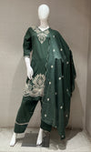 Green EMBROIDERED kurta set