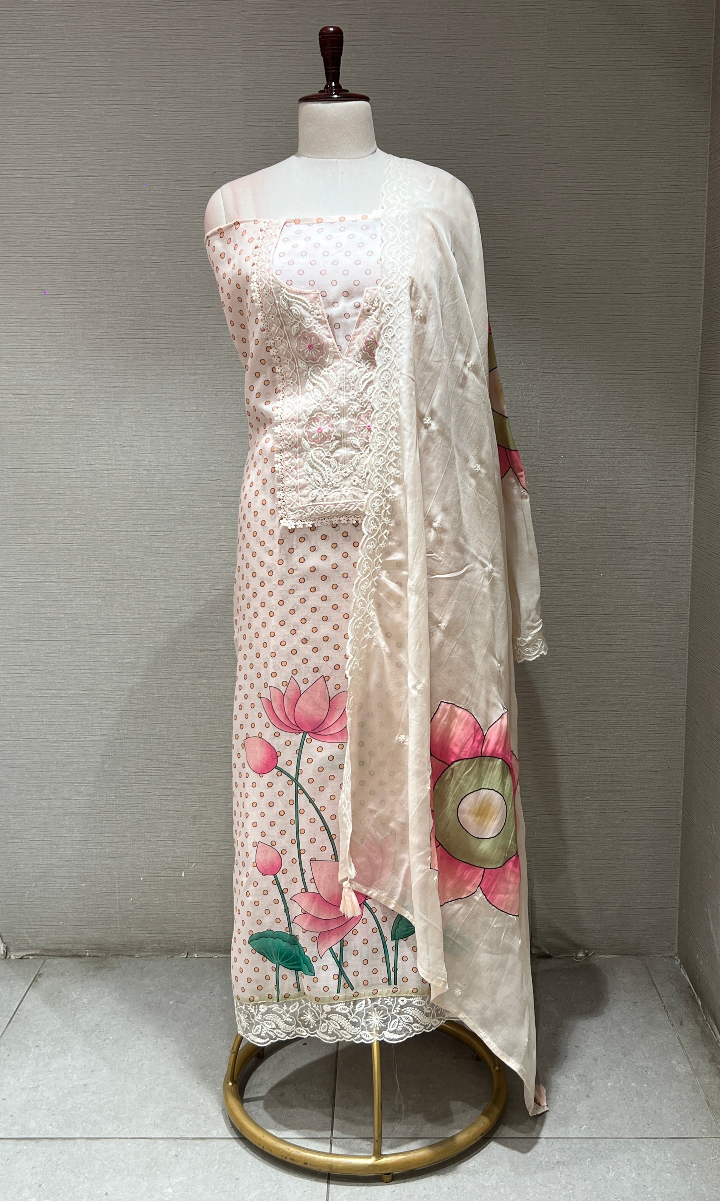 LIGHT PINK DRESS MATERIAL