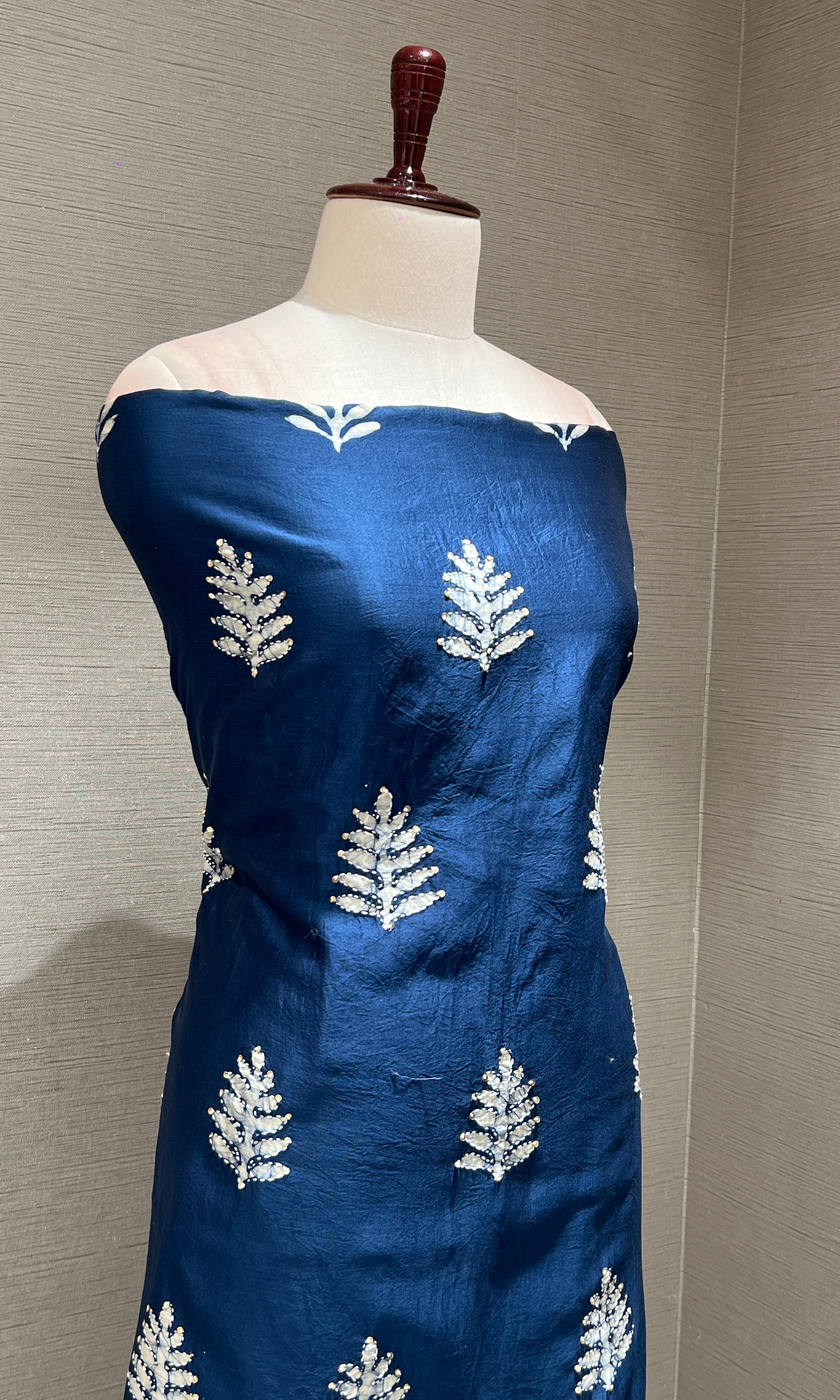 Navy blue dress material