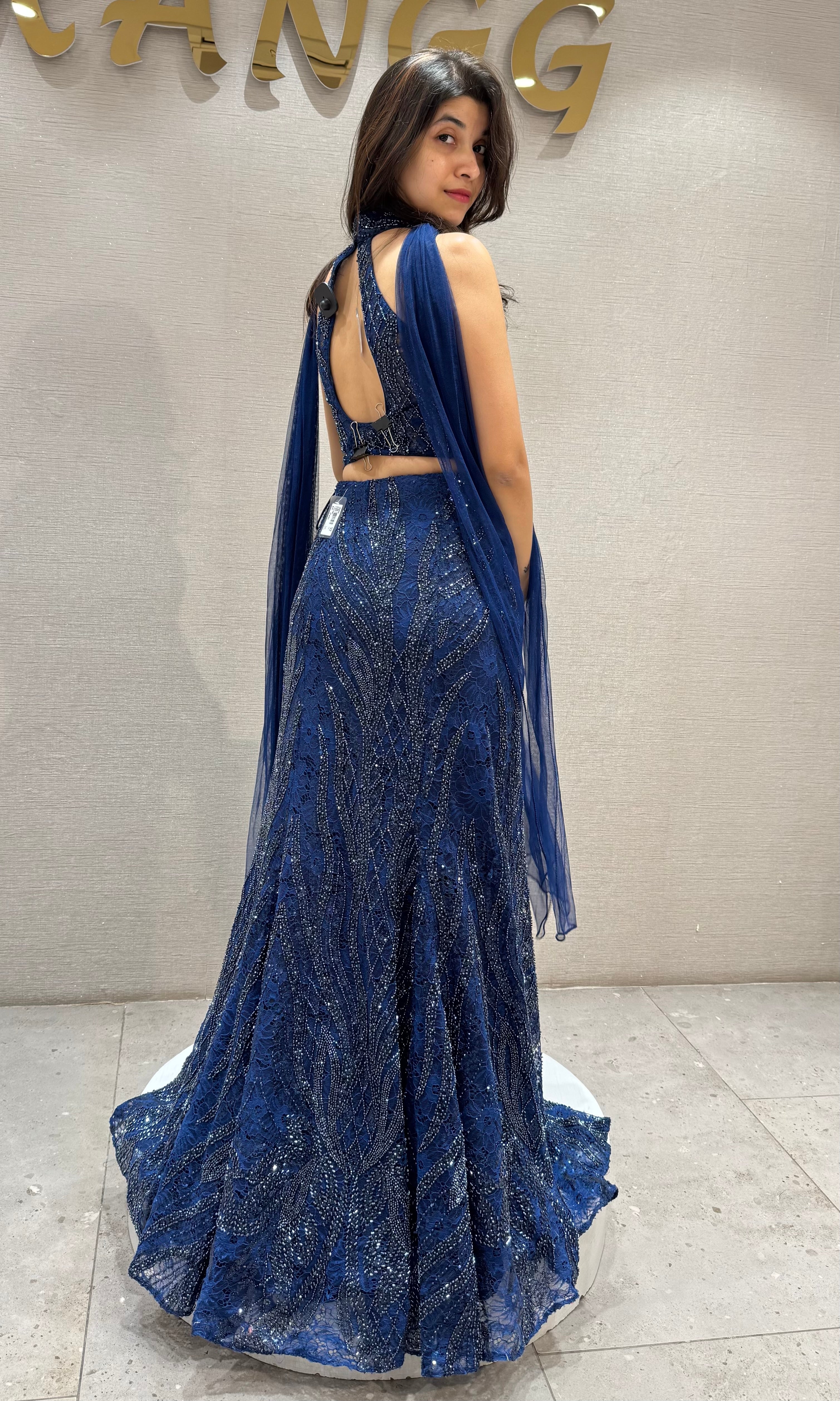 Midnight Blue Embellished Lehenga Set
