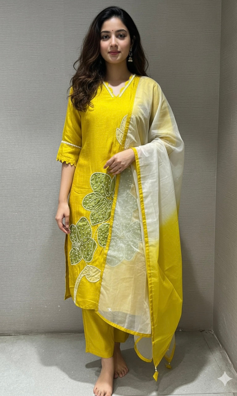 Mustard kurta set