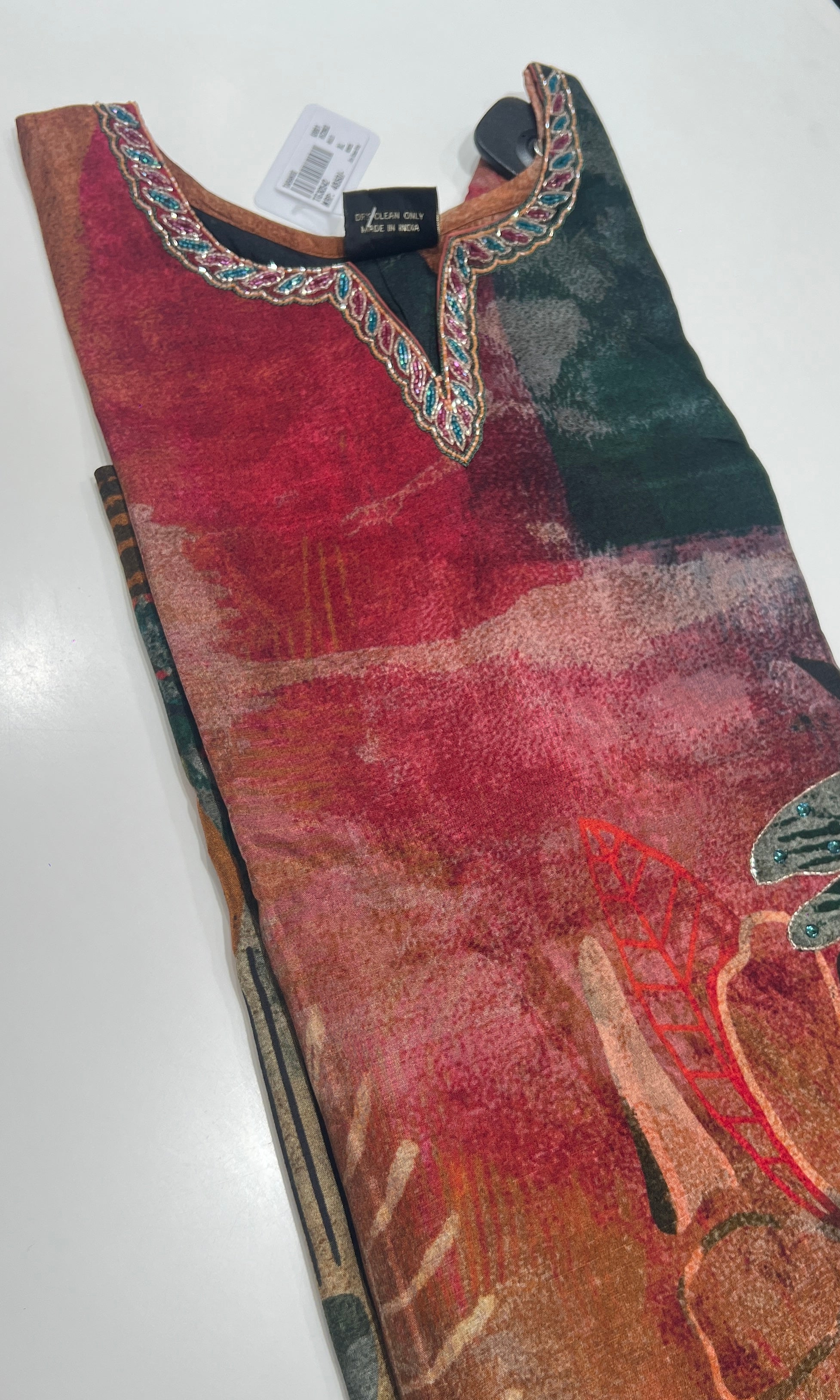 Multi Colour Printed Kurta Set with Dupatta