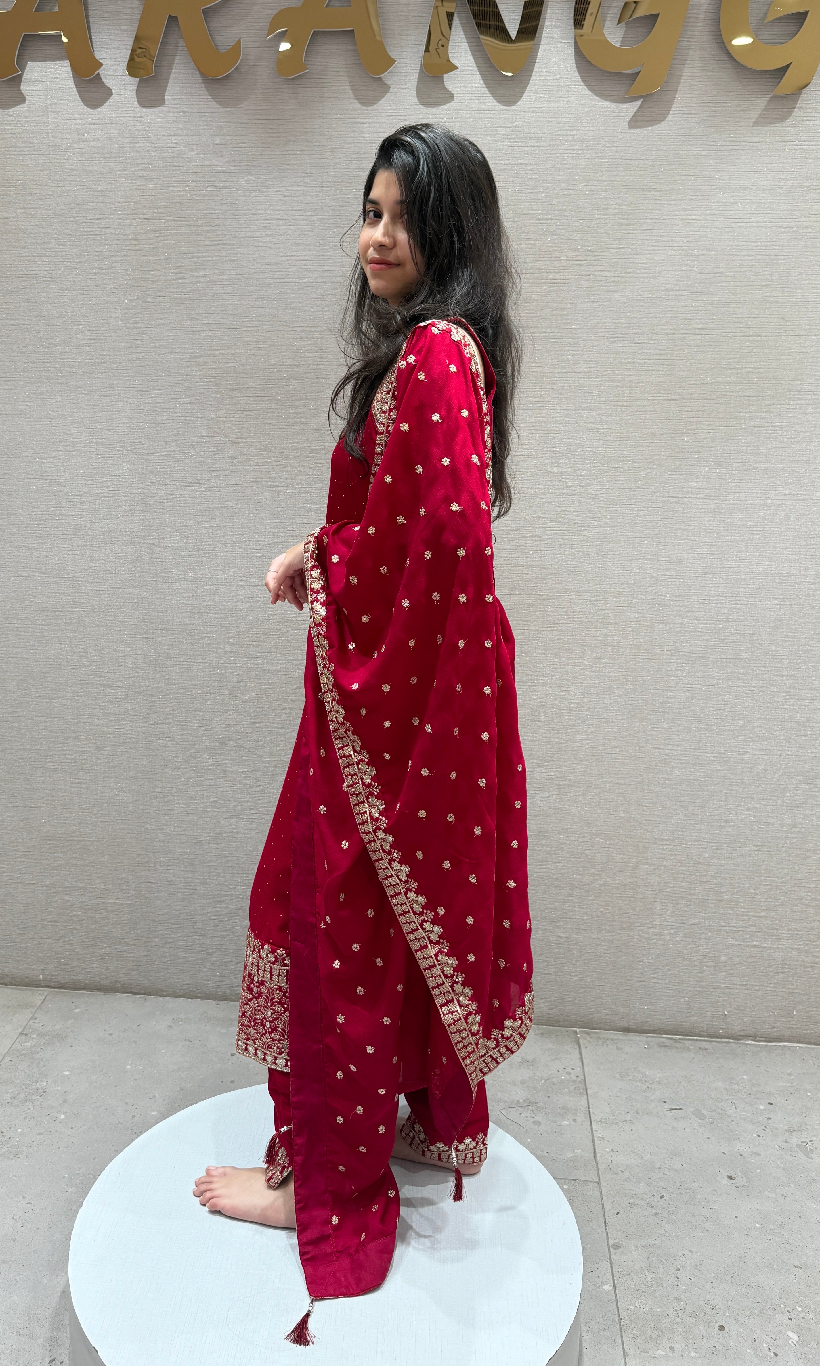 RANI PINK EMBROIDERED KURTA SET