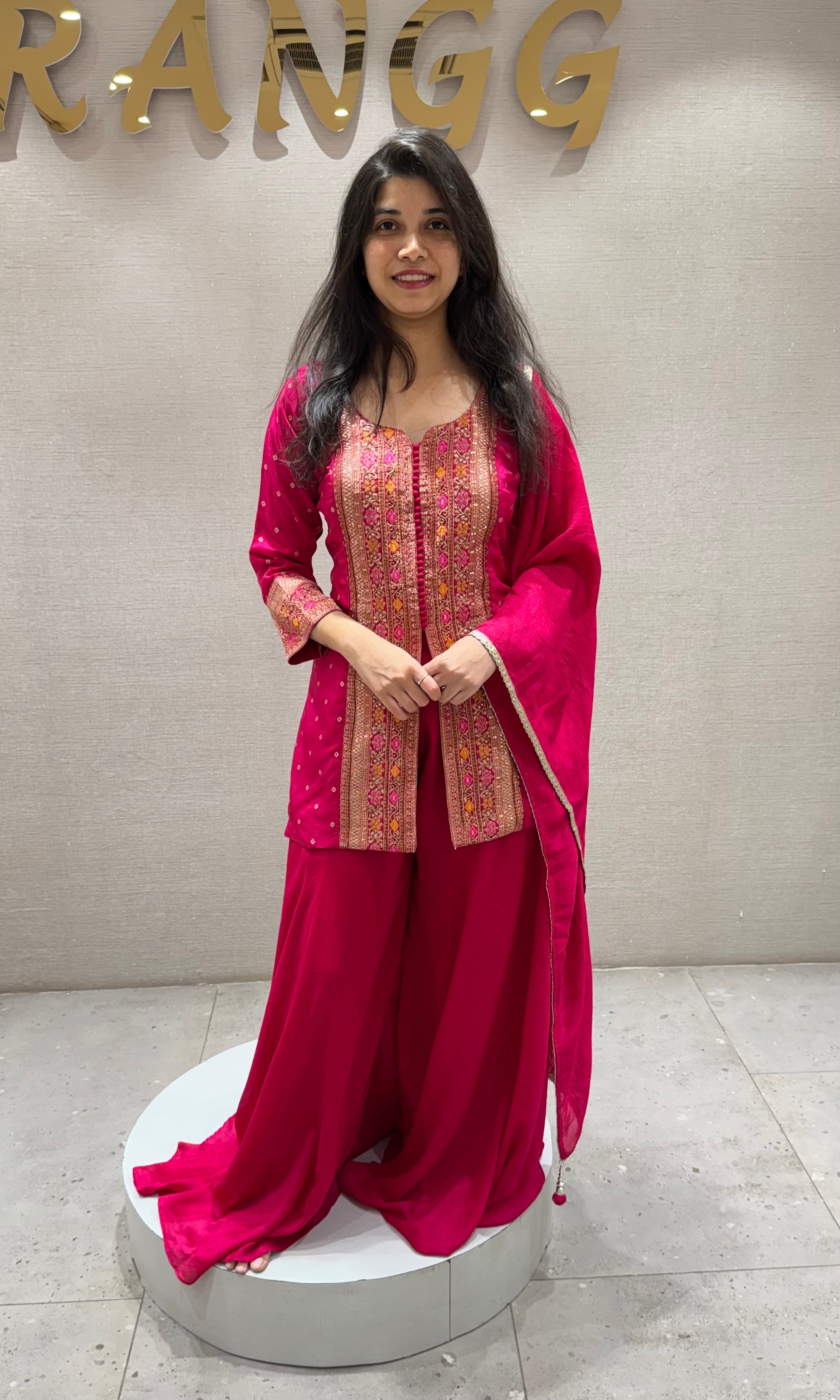 Rani pink ETHNIC SHARARA SET