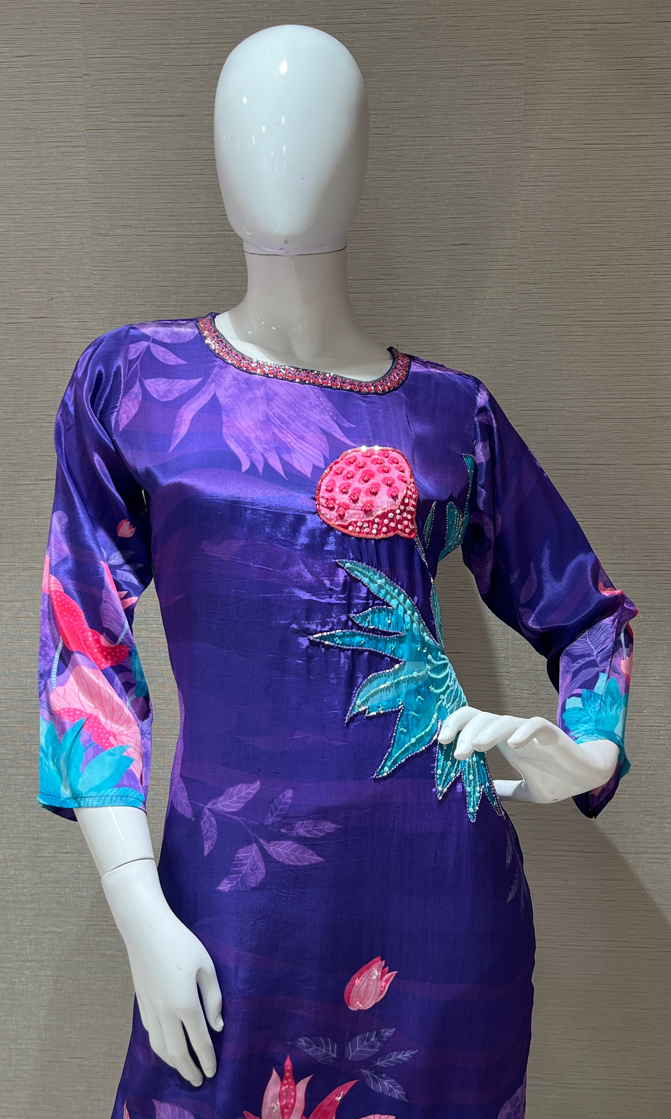 Purple kurta set