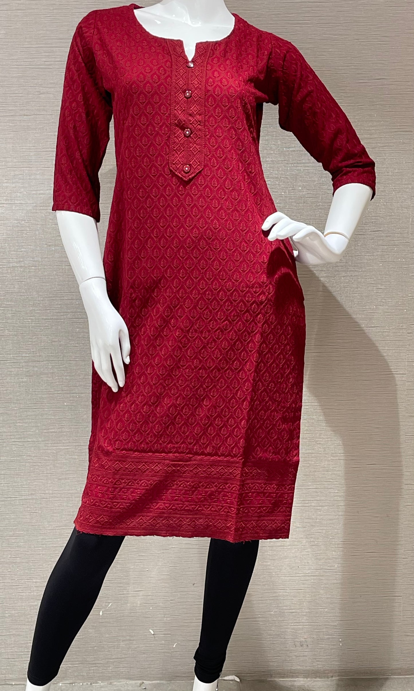 🌷⚜️Maroon Chicken Kurti 🌺