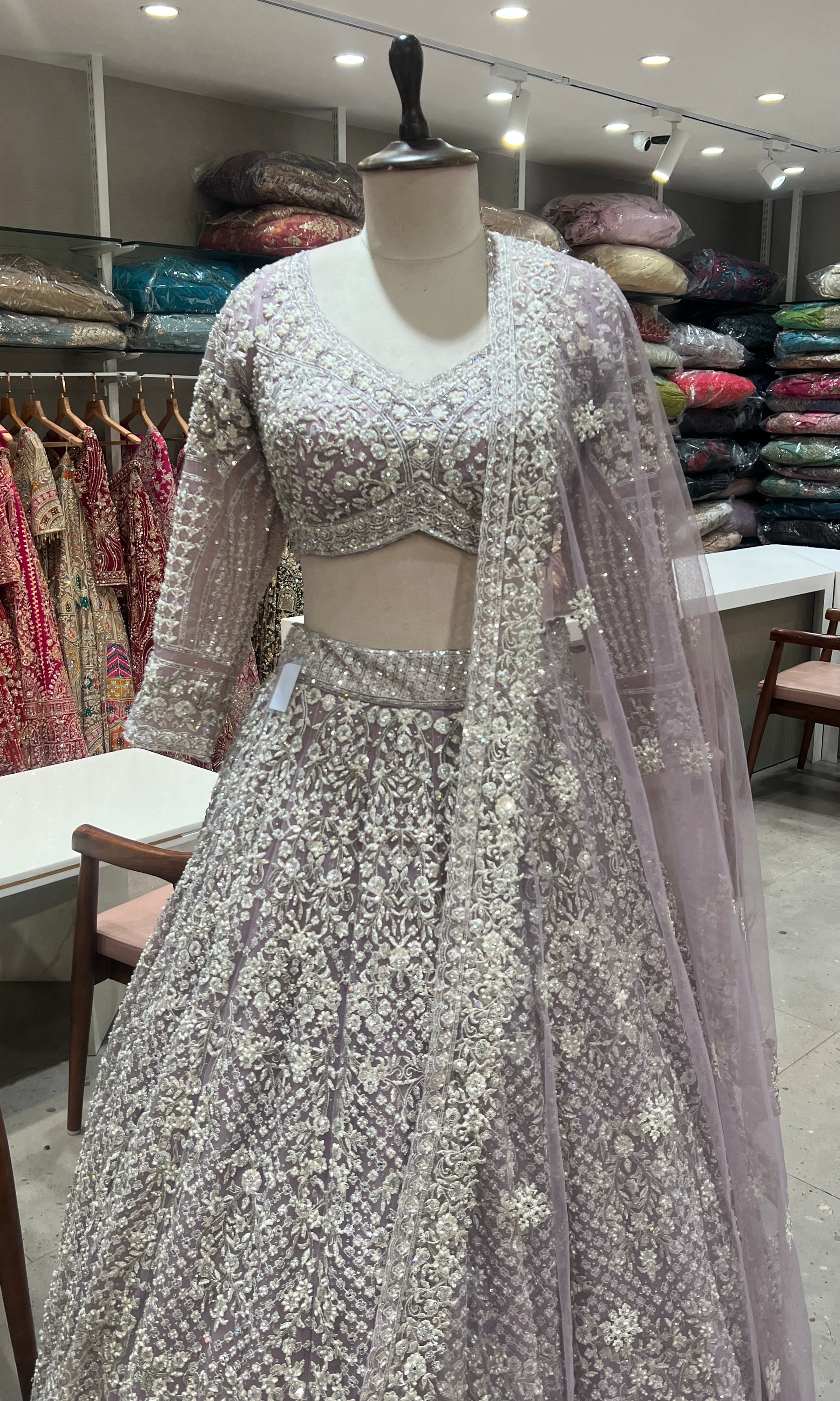 Lavender Lehenga with Intricate Embroidery