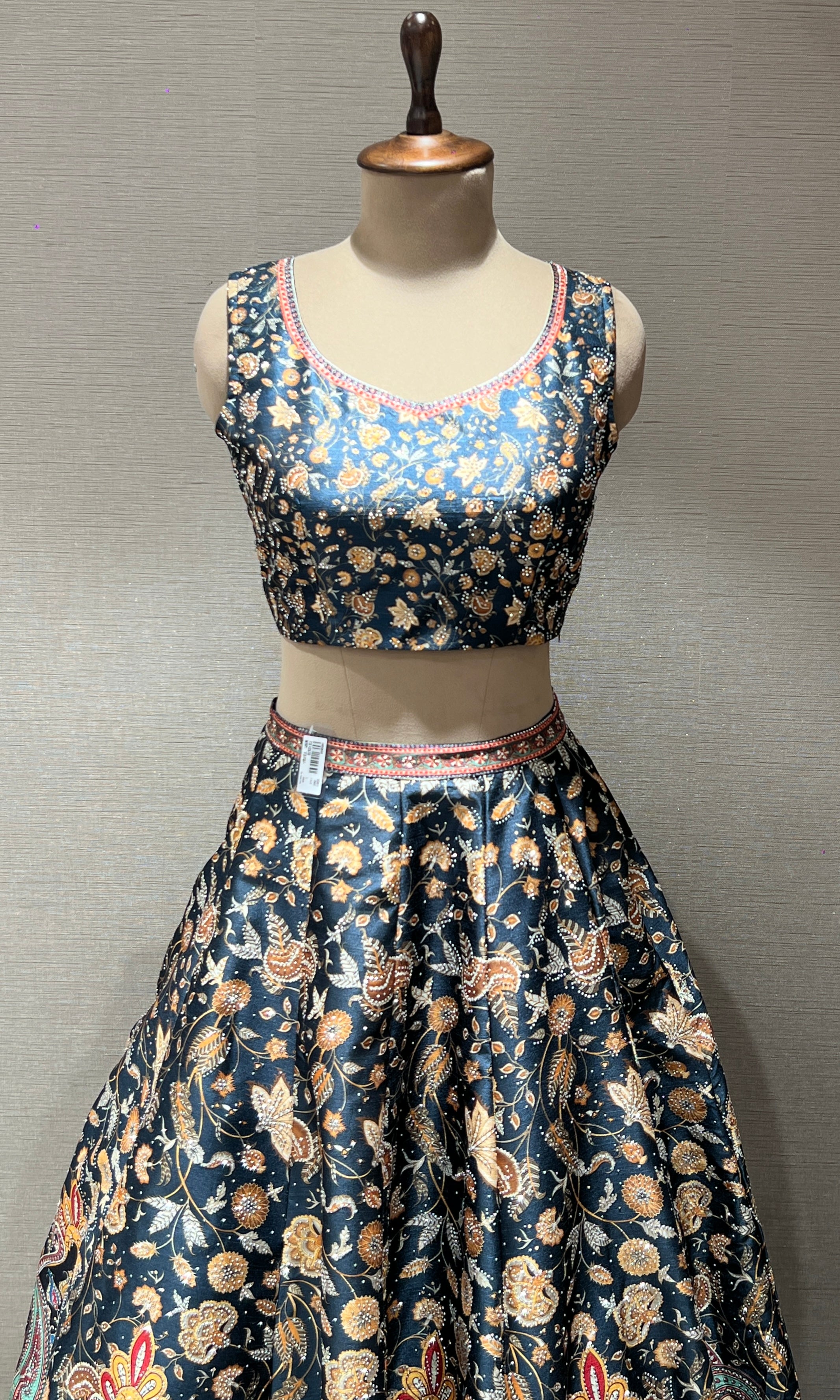 Peacock blue Lehenga