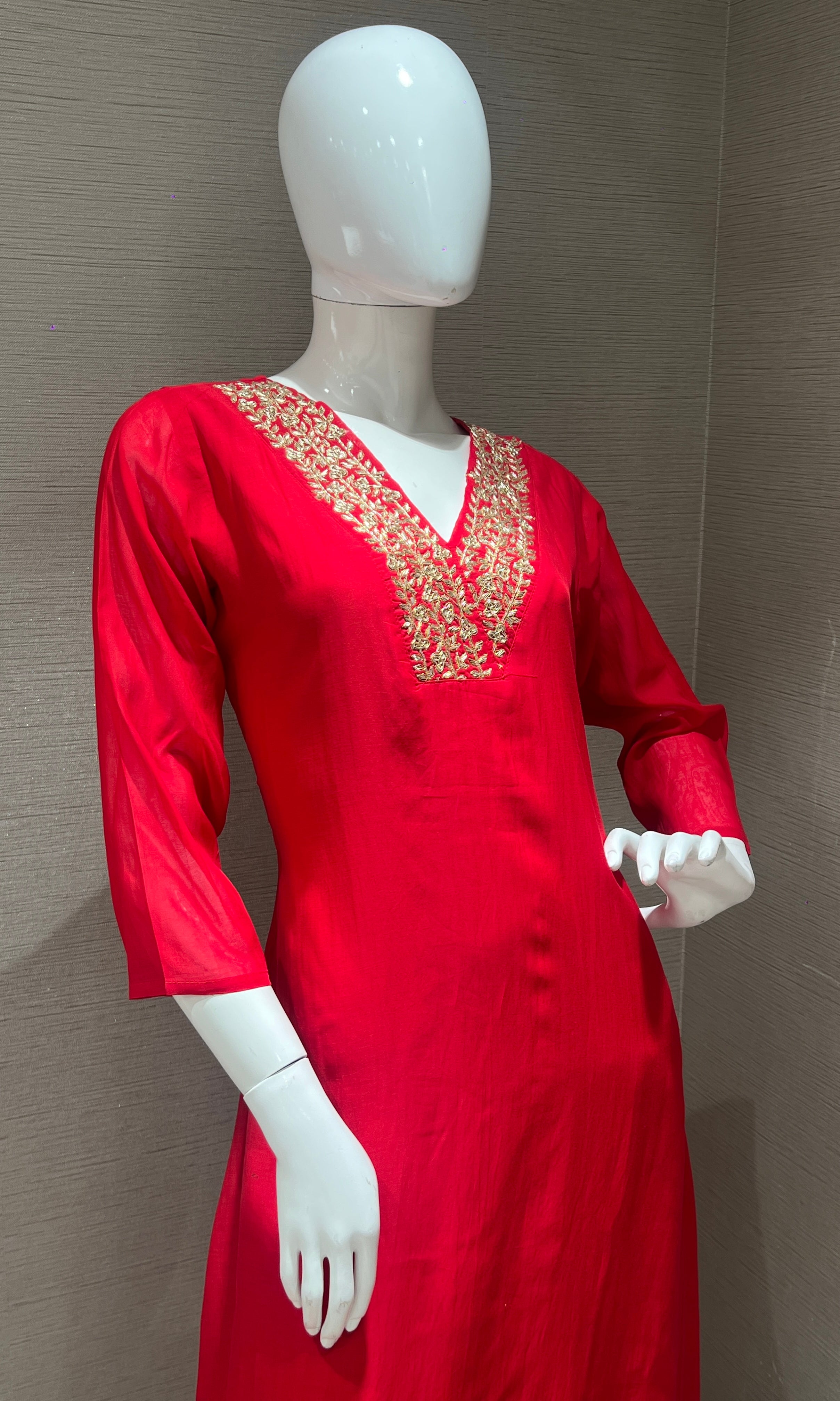 Red kurta set