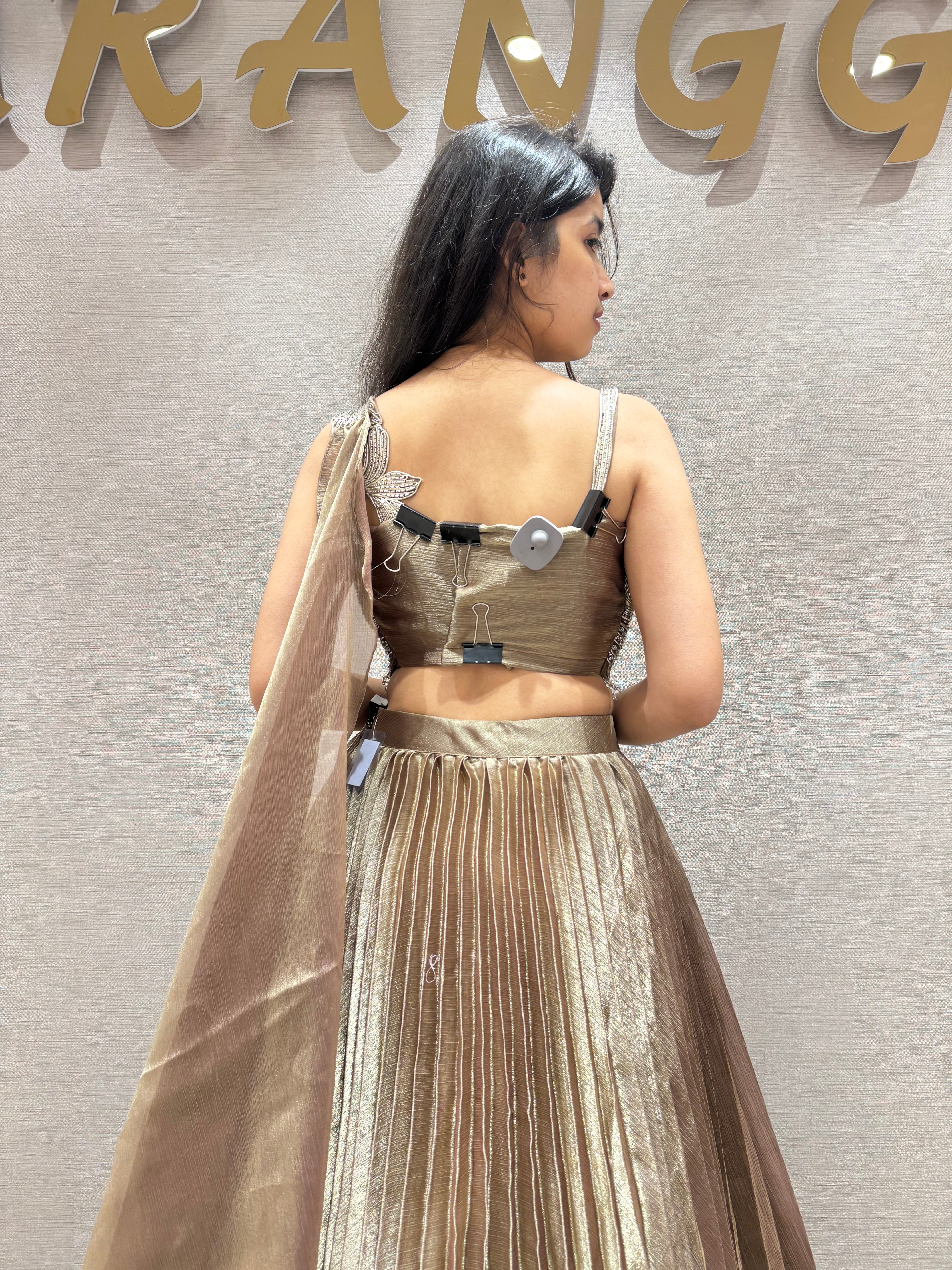 Light brown GOLDEN GLOW Lehenga