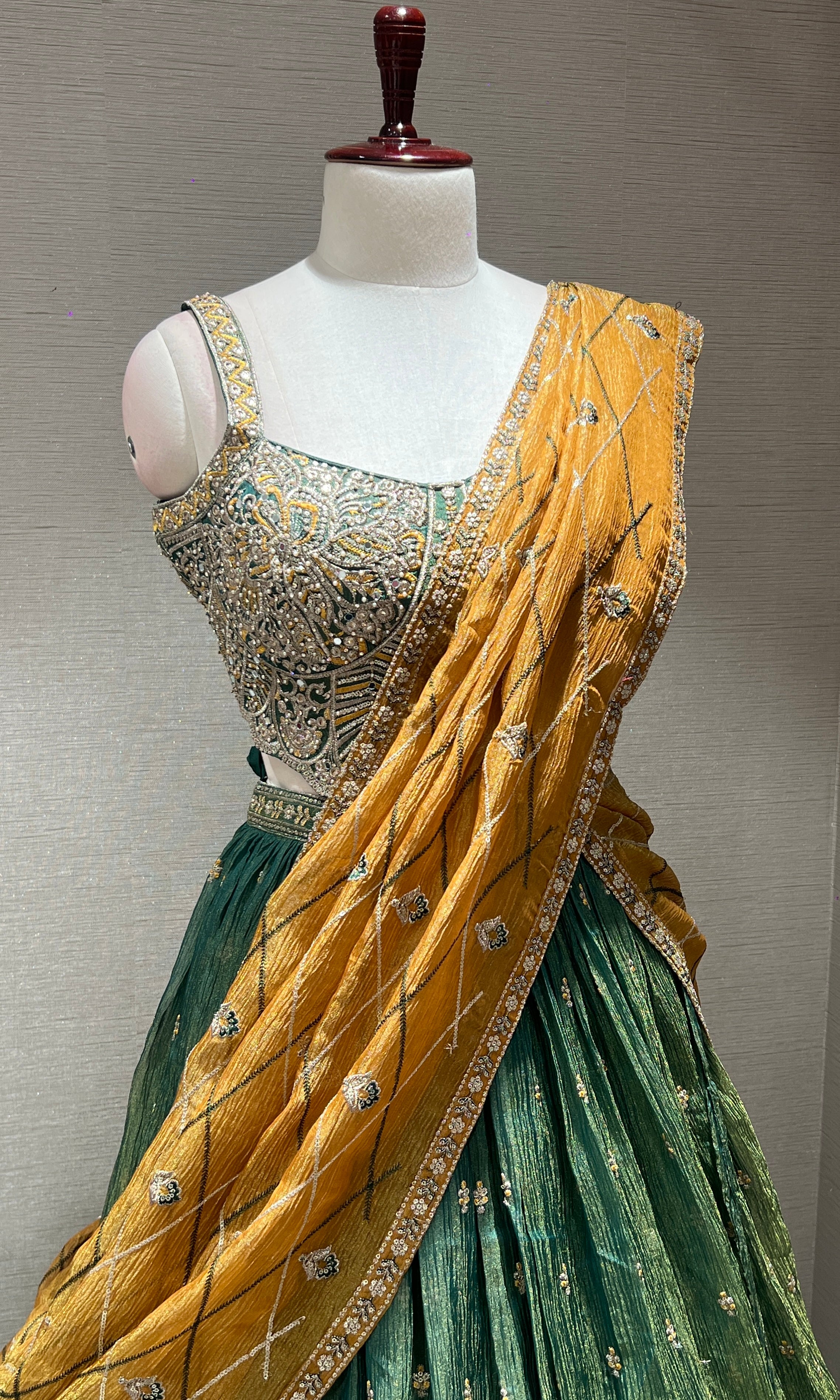 Green Lehenga