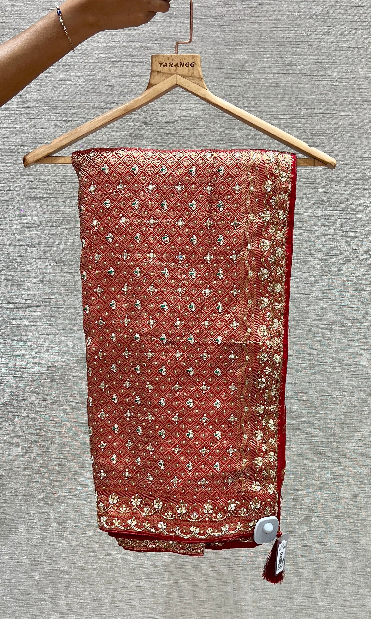 Maroon saree