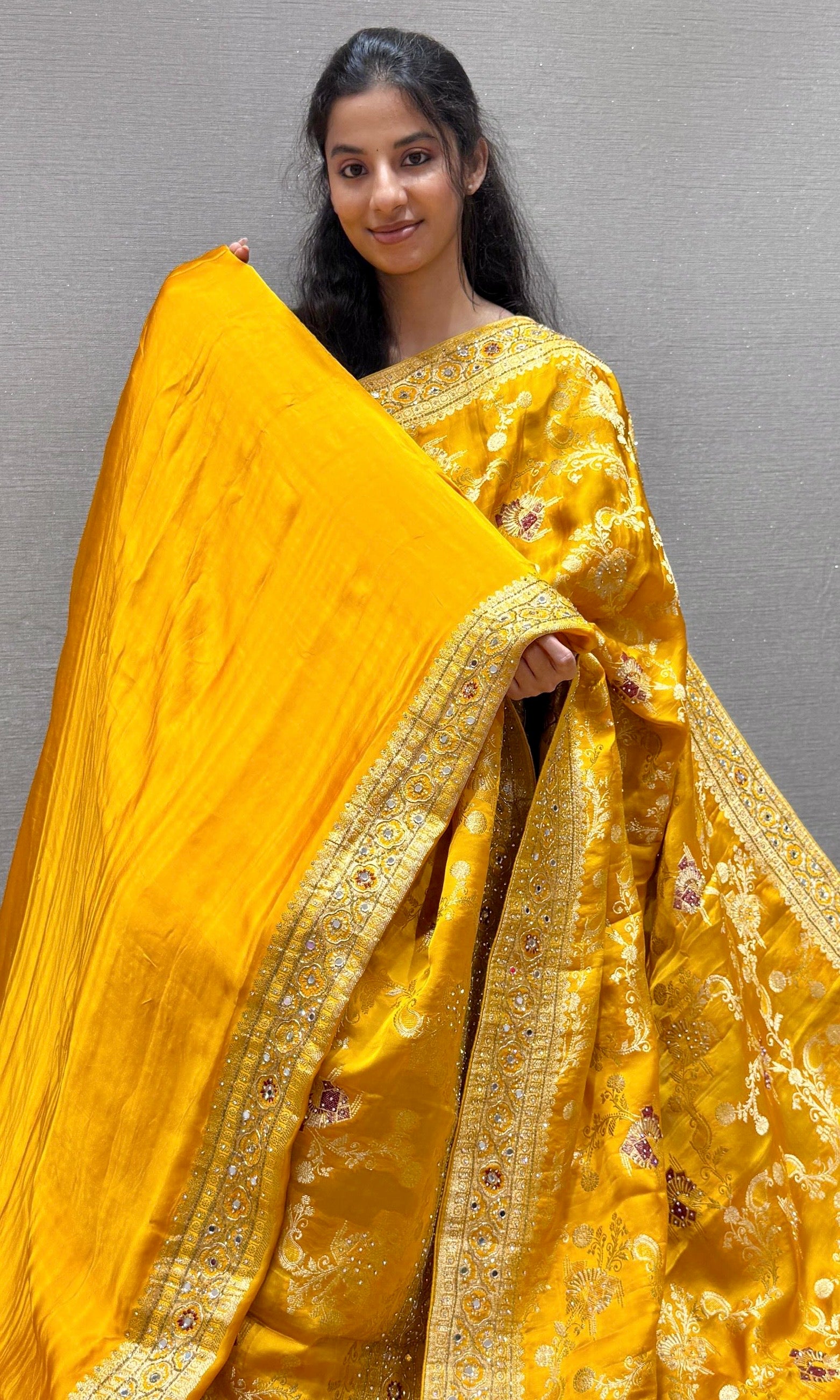 Yellow saree