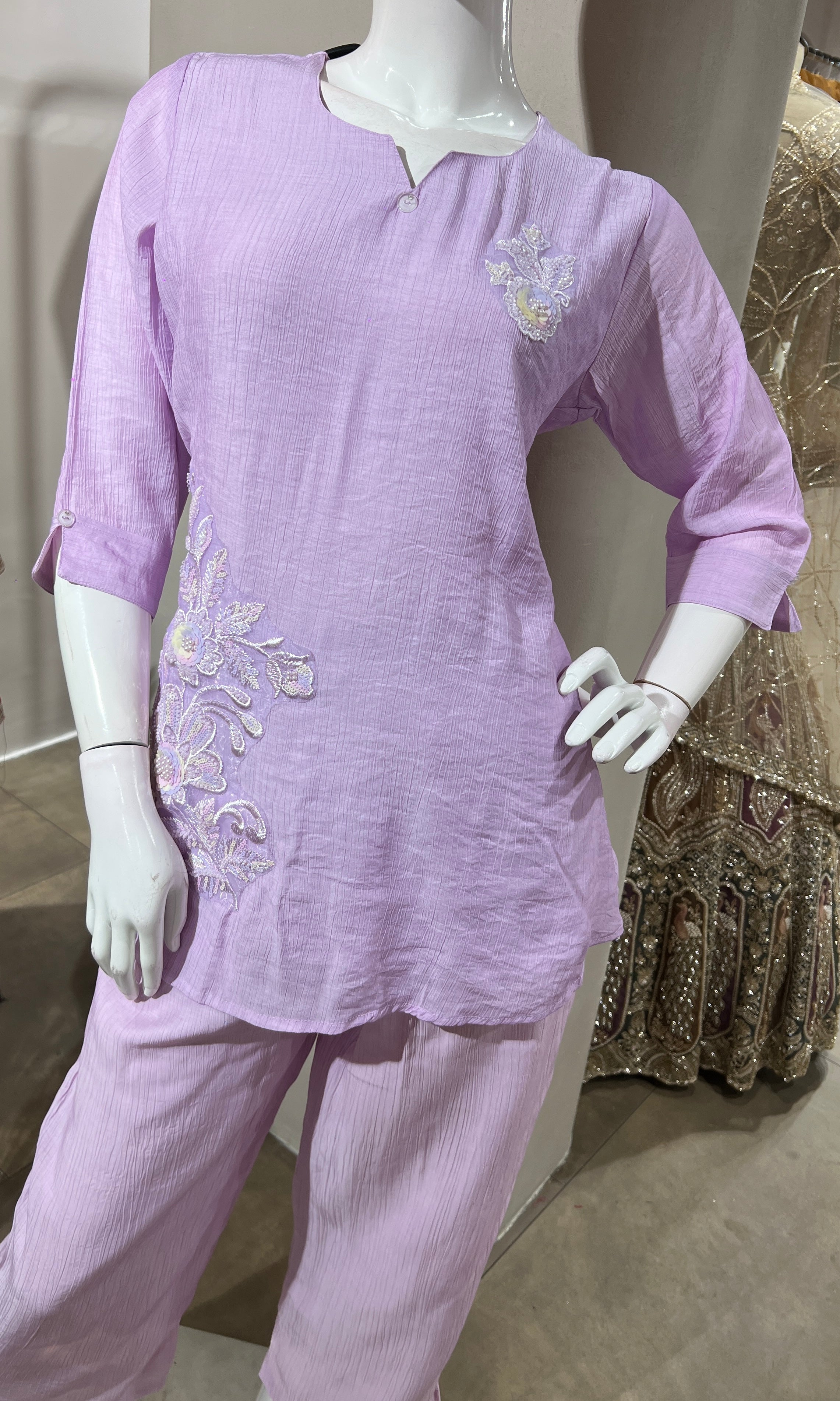 LAVANDER FLORAL CORD SET