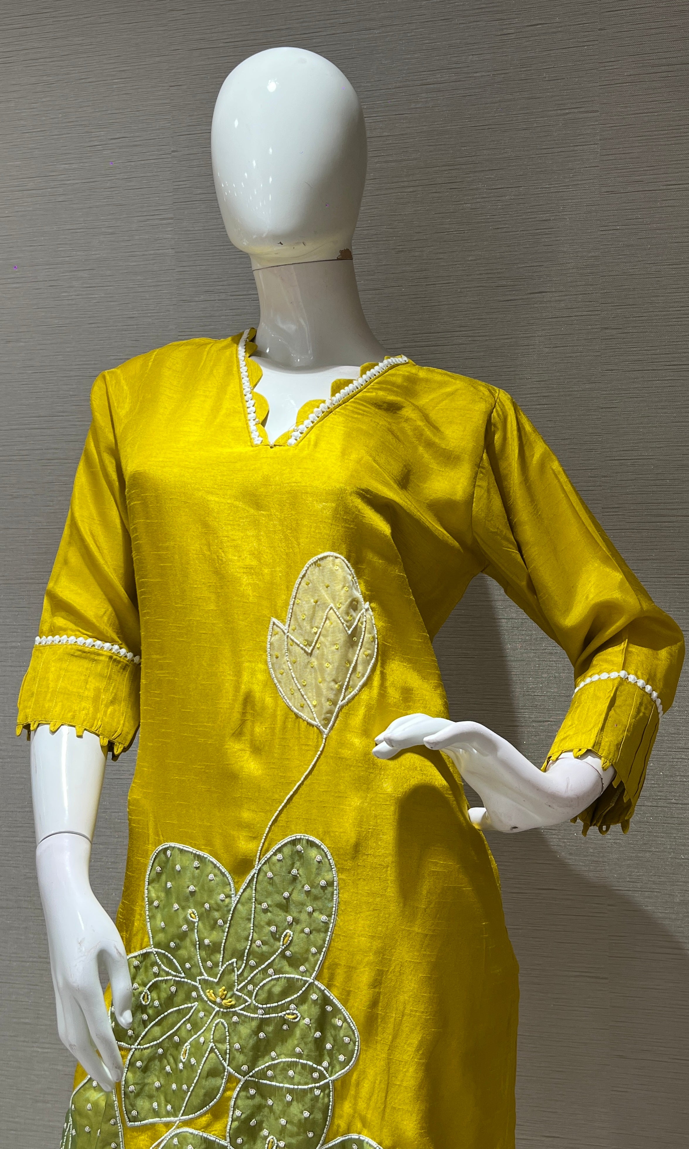 Mustard kurta set