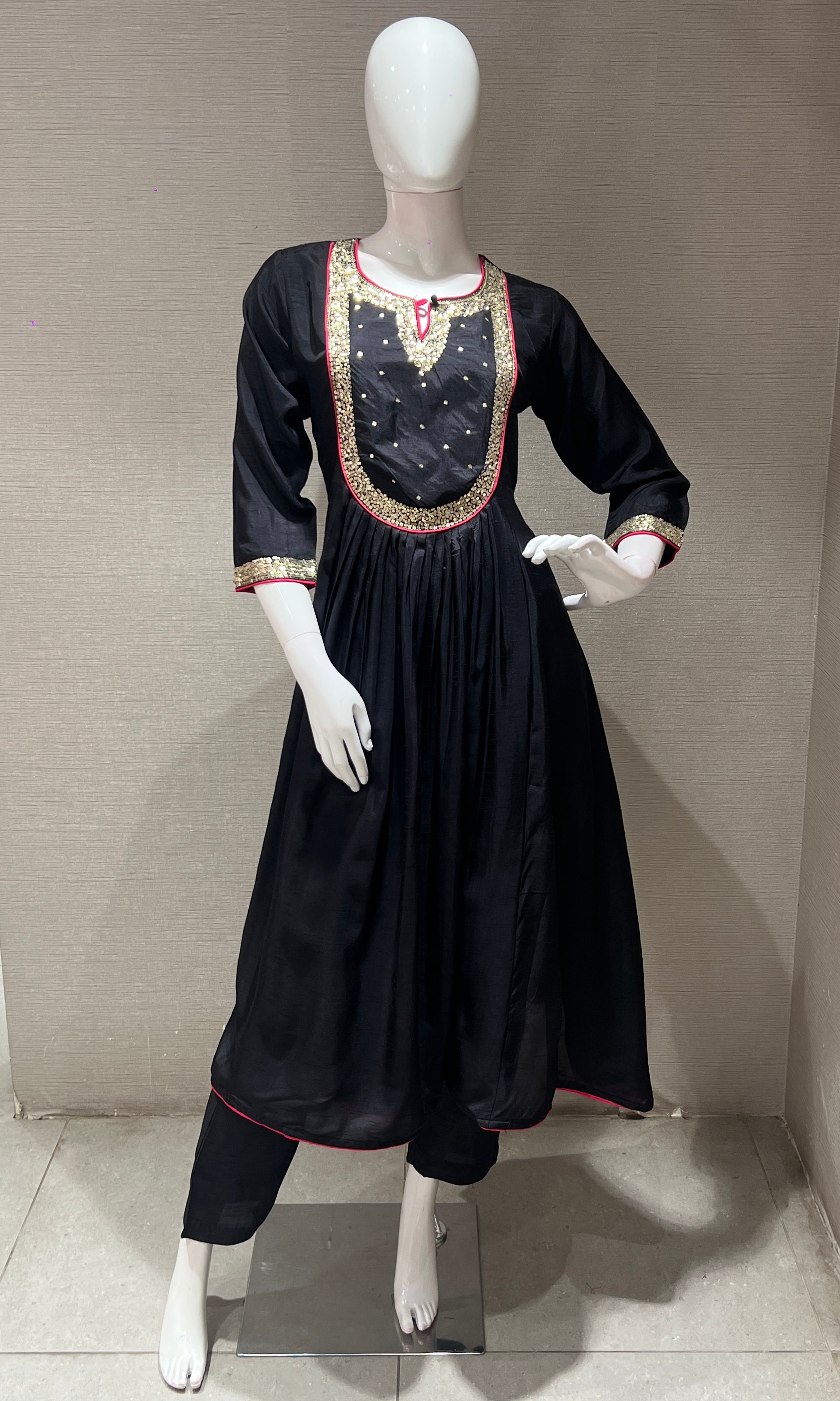 Black kurta set