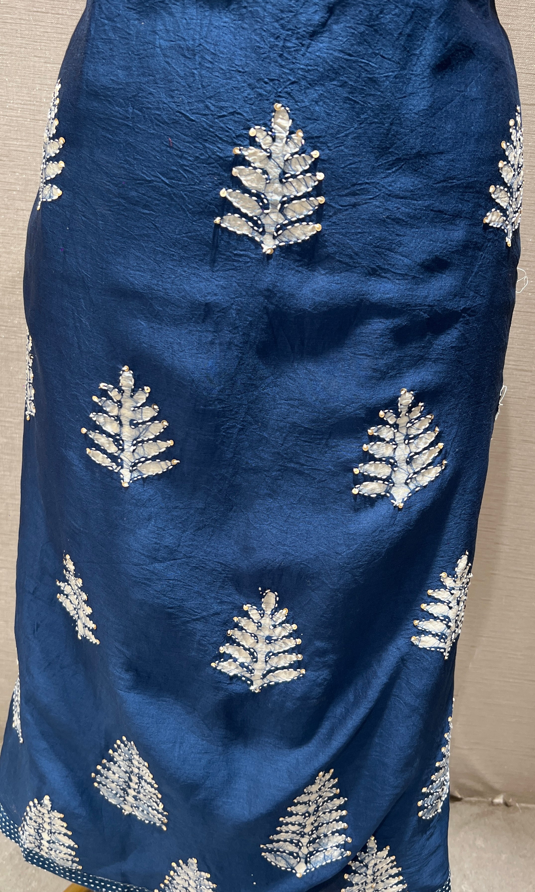 Navy blue dress material