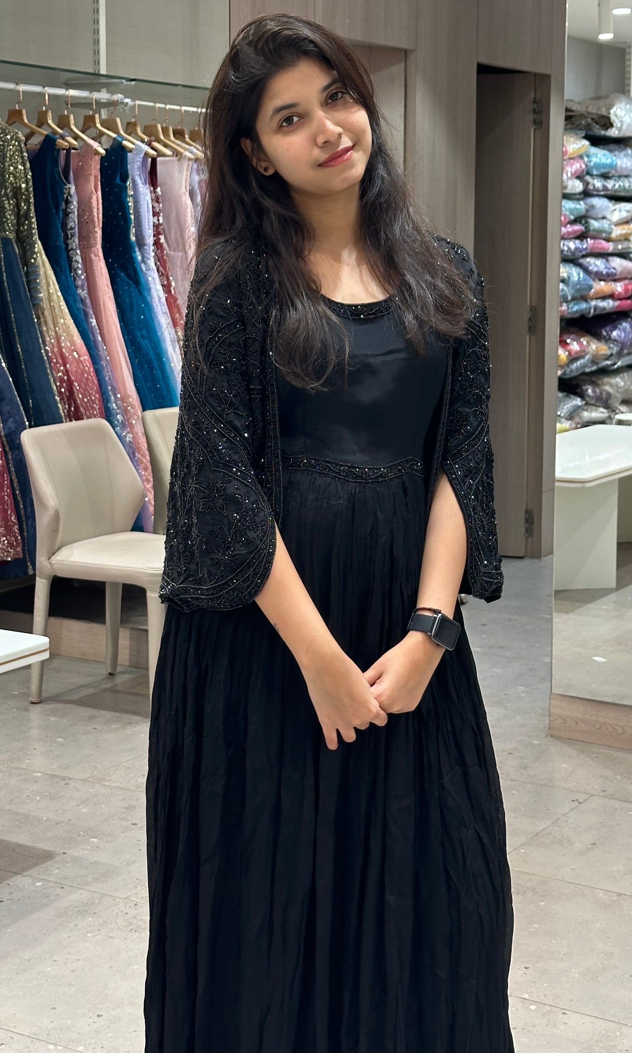 Modal silk ajrakh gown dress – Vedhika Fashion Studio
