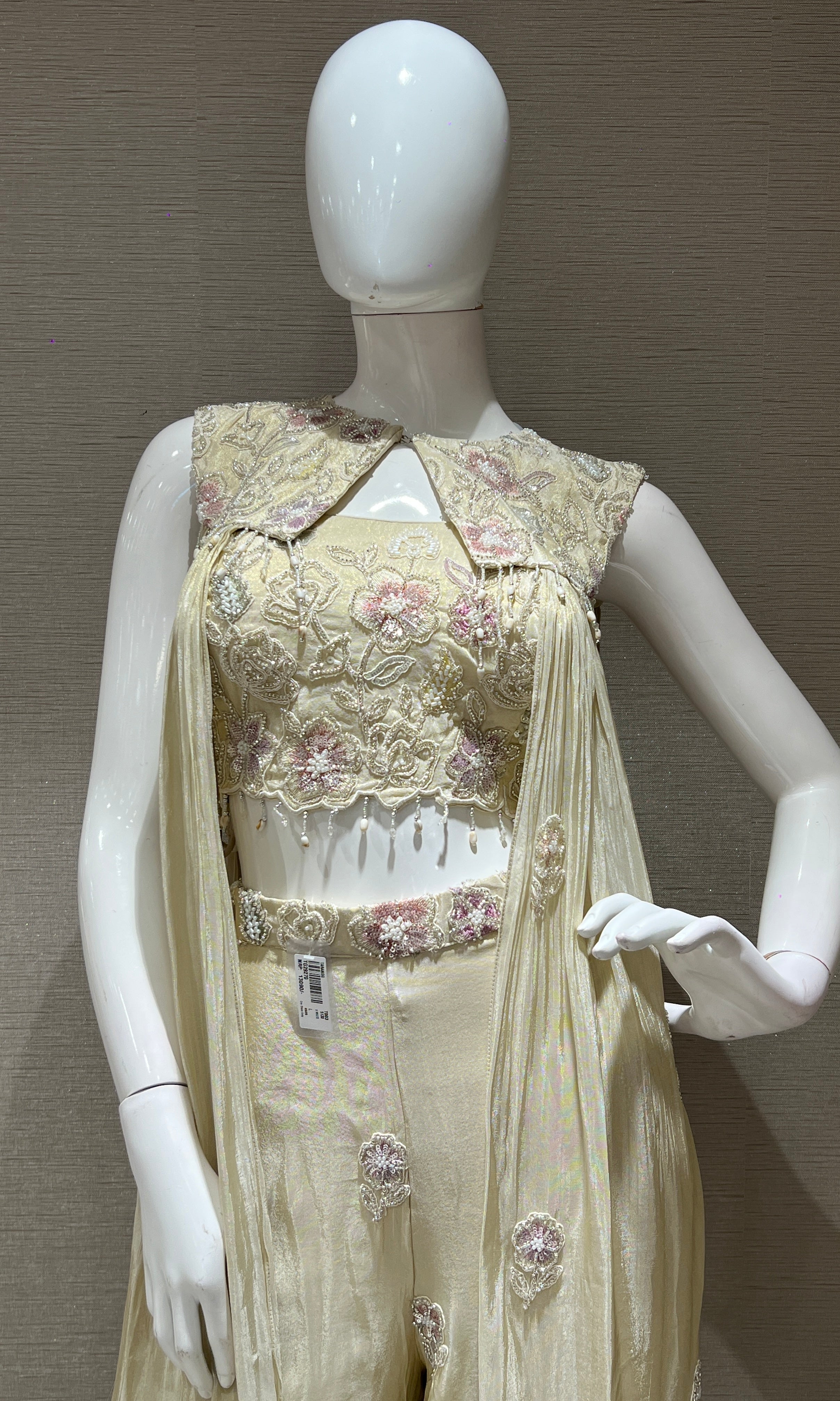 Half white Indo western dress