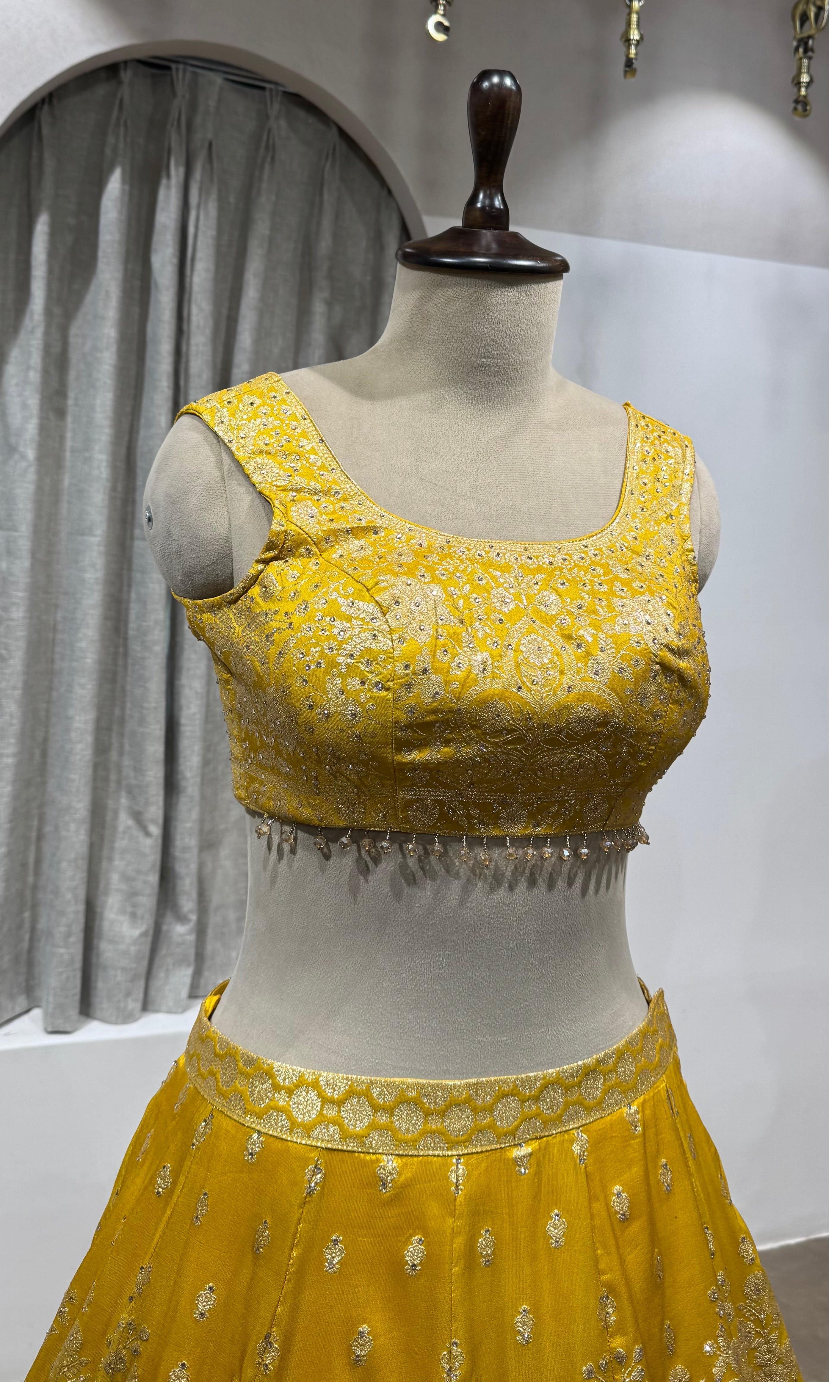 Yellow Party Wear Lehenga with Dupatta