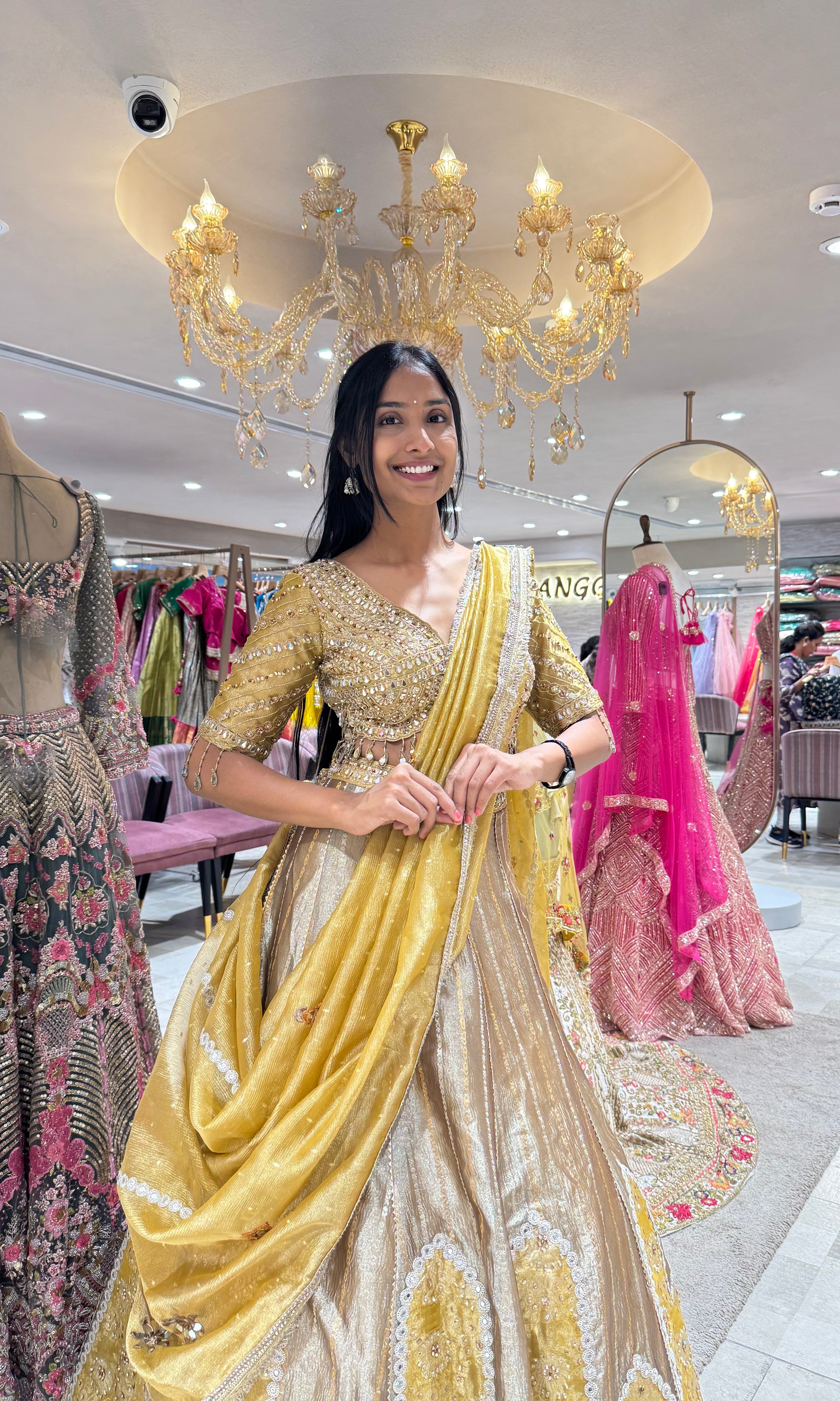 GOLDEN EMBROIDERED LEHENGA