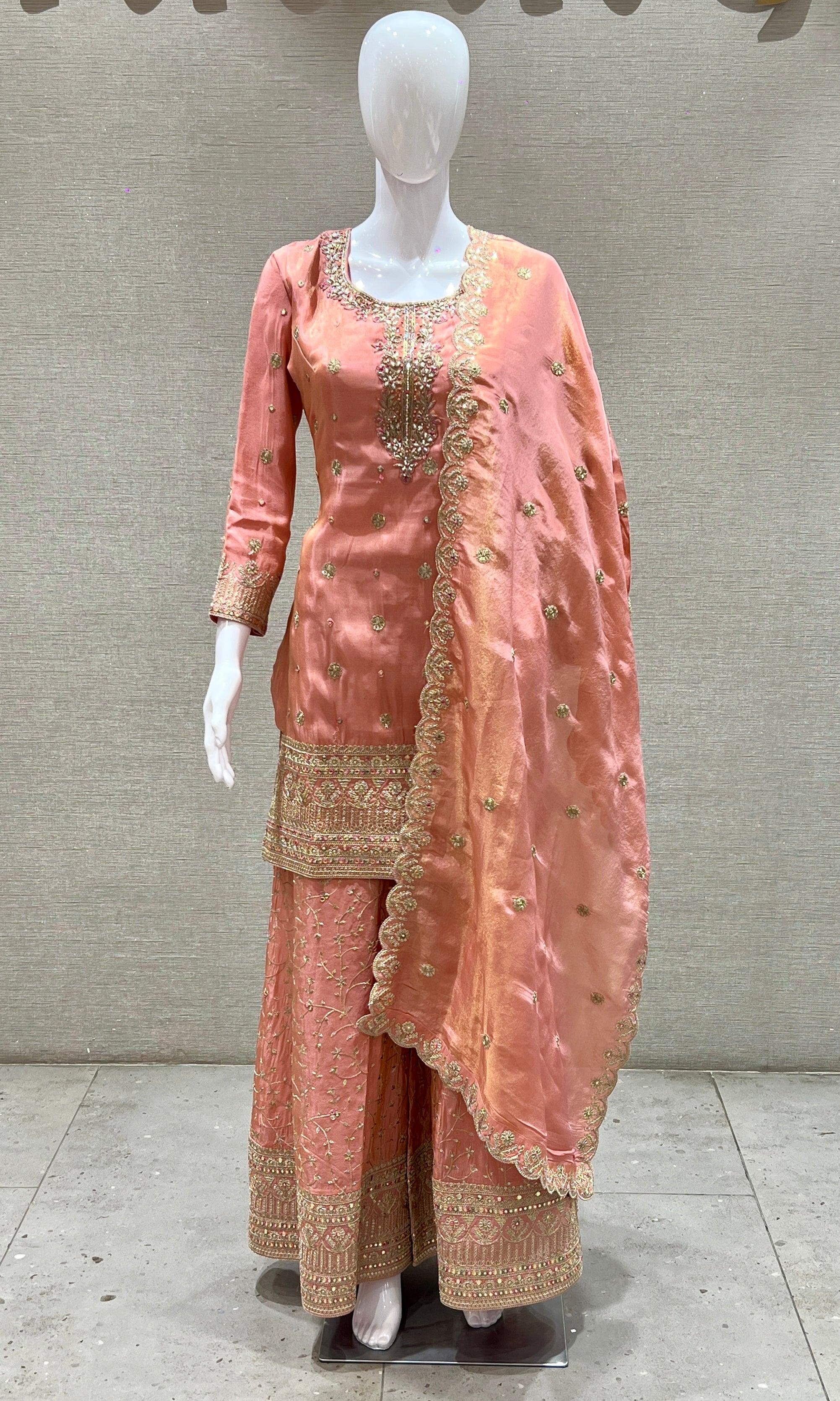 Baby pink palazzo set