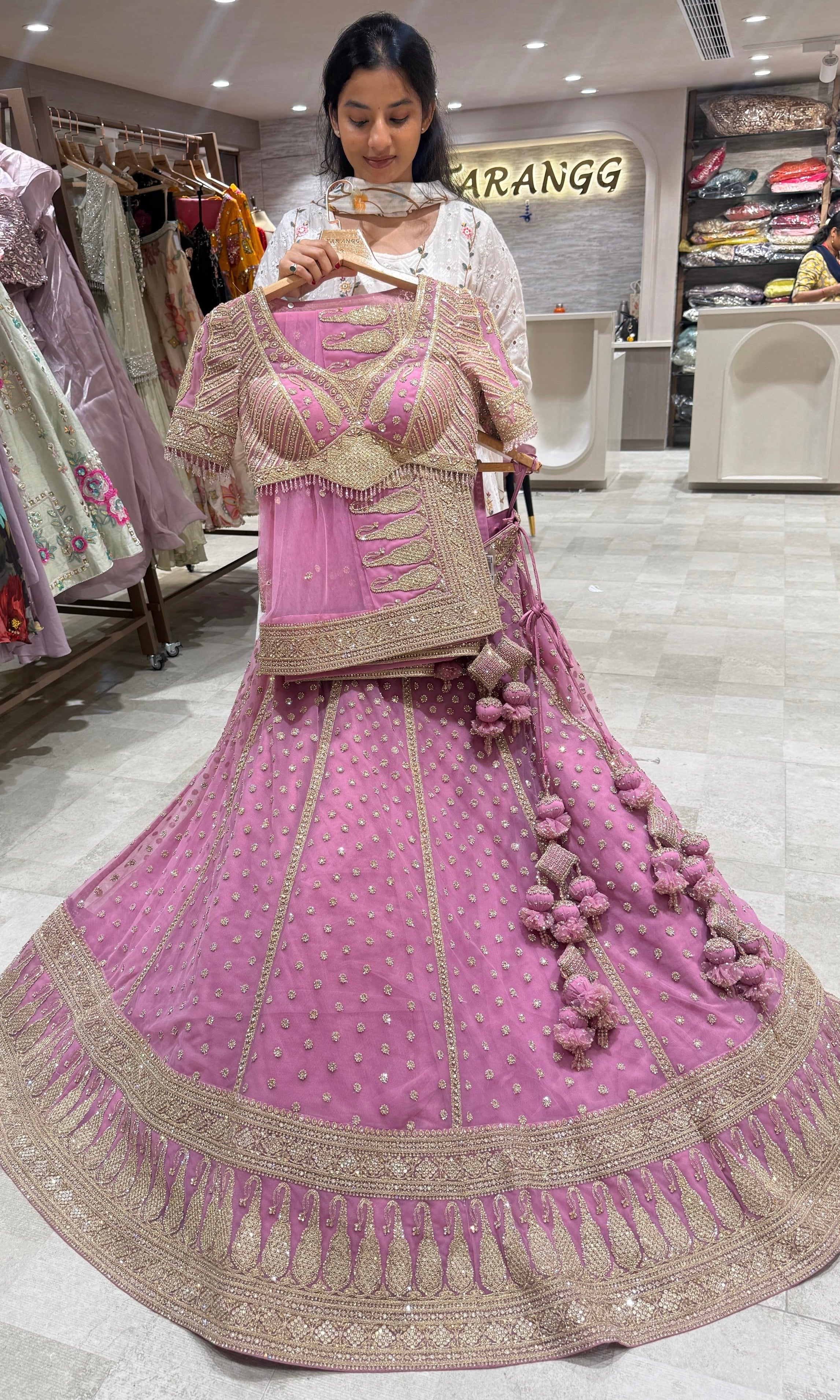 Light pink Lehenga