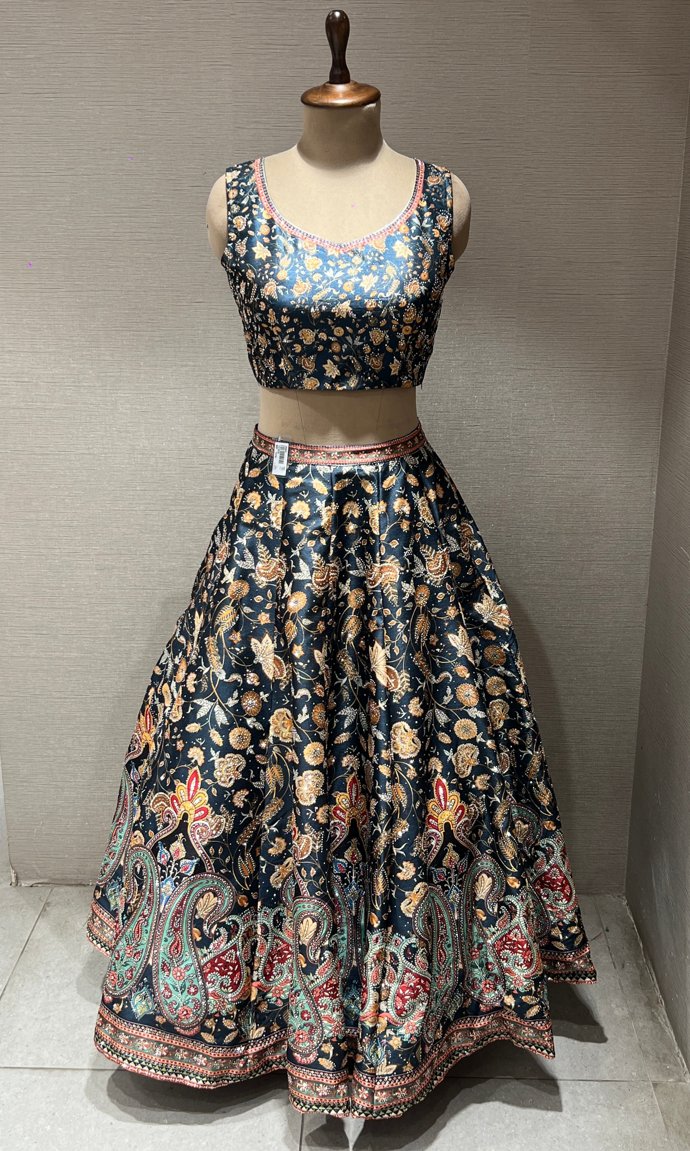 Peacock blue Lehenga