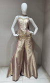 Lavander Shimmer Corset Top and Stoned Palazzo Set