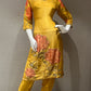 🏵️Yellow shimmer silk kurta set🏵️ ( 2992 )